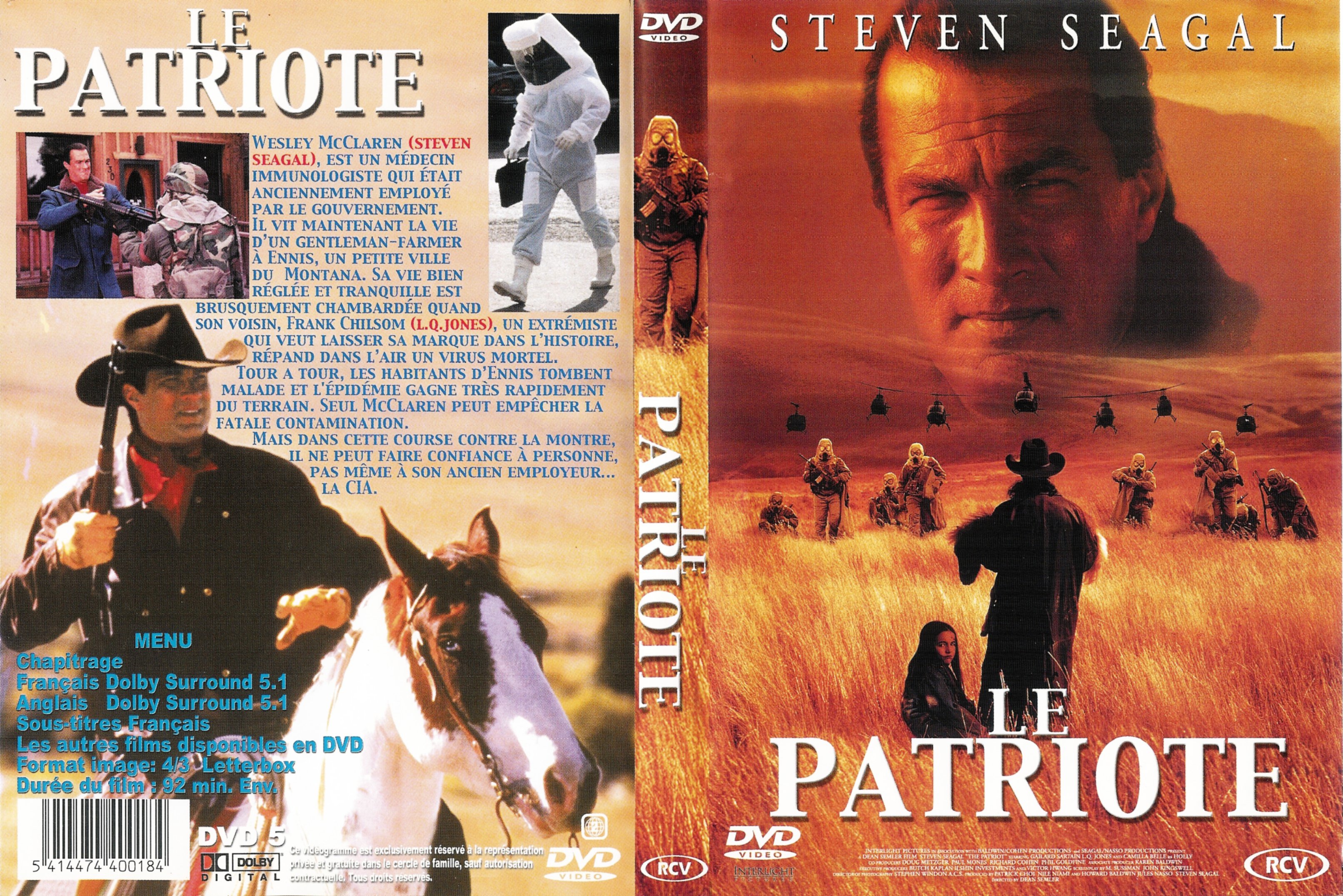 Jaquette DVD Le patriote v2