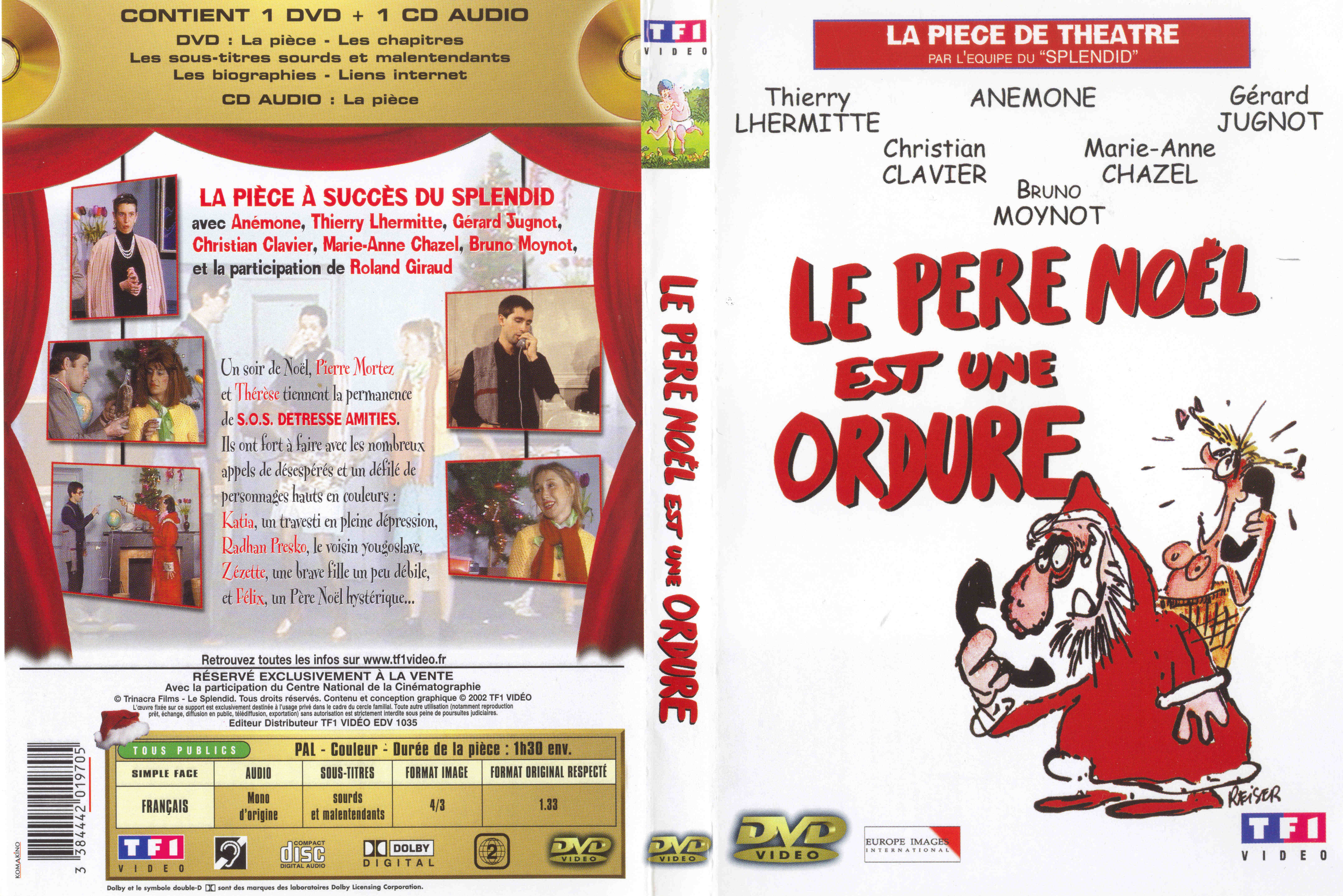 Jaquette DVD Le pere Noel est une ordure - La piece v2