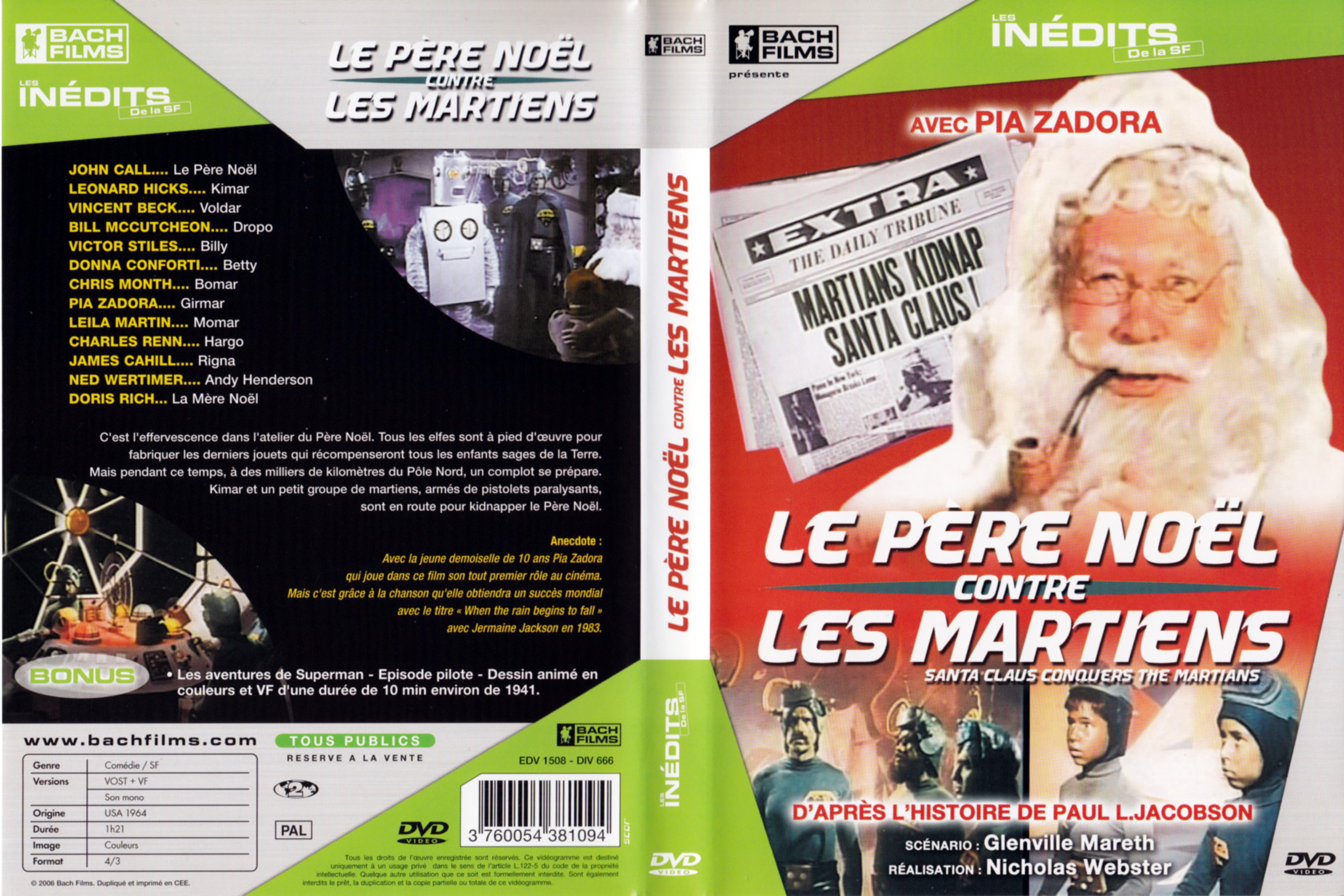 Jaquette DVD Le pere noel contre les martiens