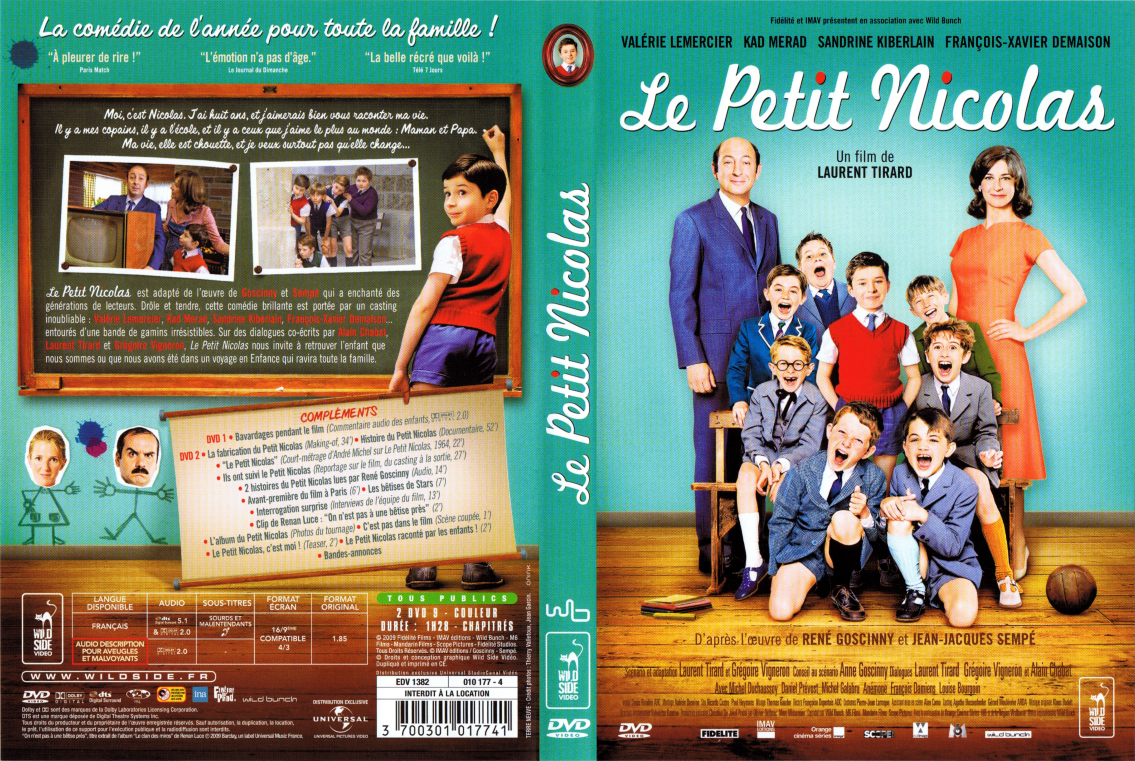antiguo Conciliador Suministro Jaquette DVD de Le petit Nicolas - Cinéma Passion