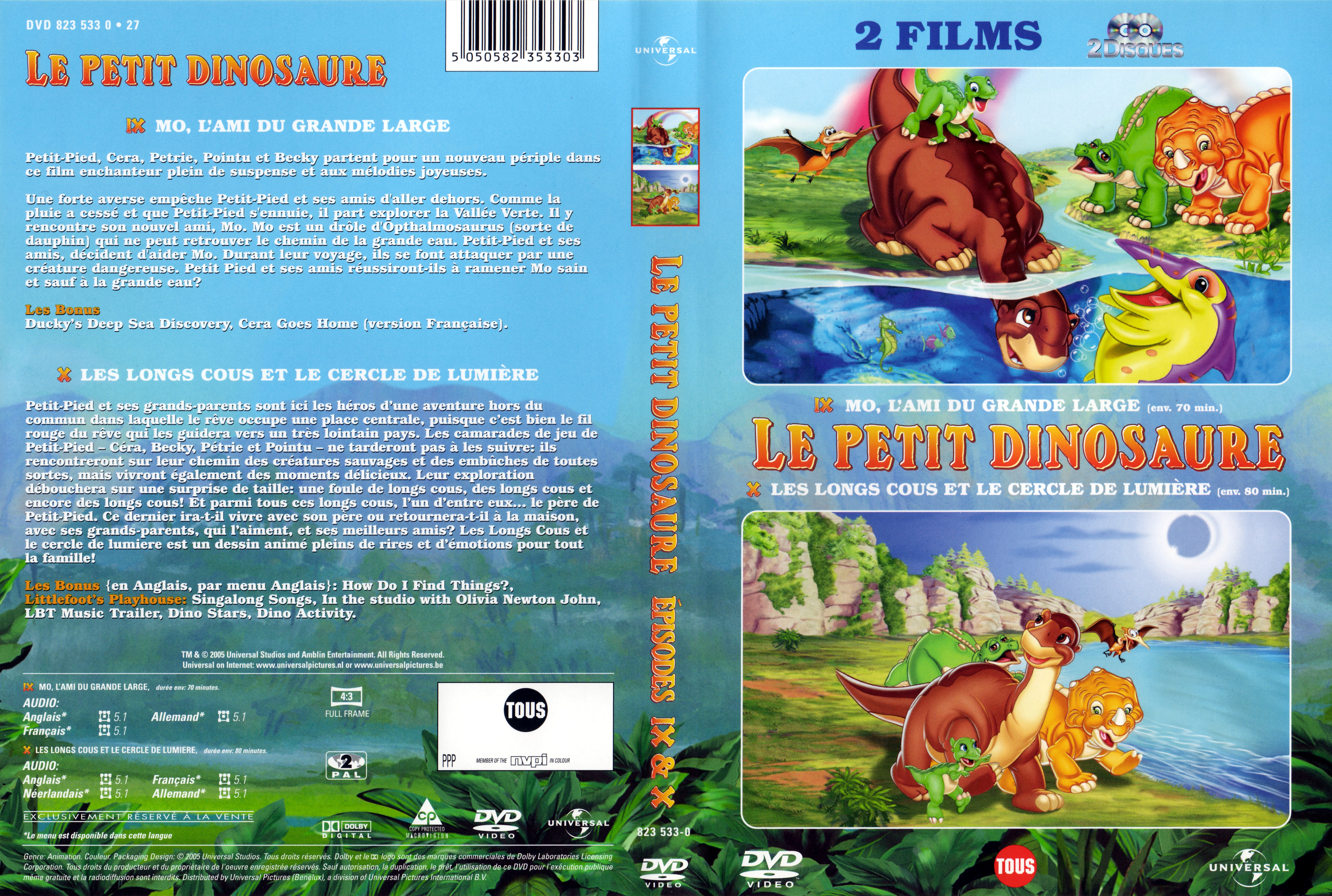 Jaquette DVD Le petit dinosaure - vol 9 et 10