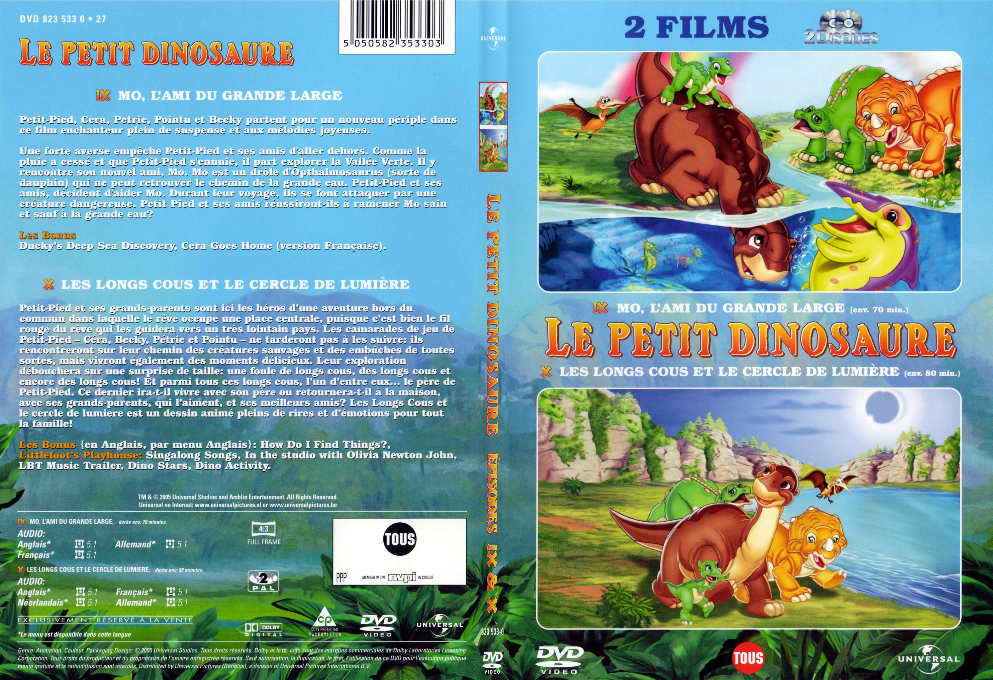Jaquette DVD Le petit dinosaure - vol 9 et 10 - SLIM