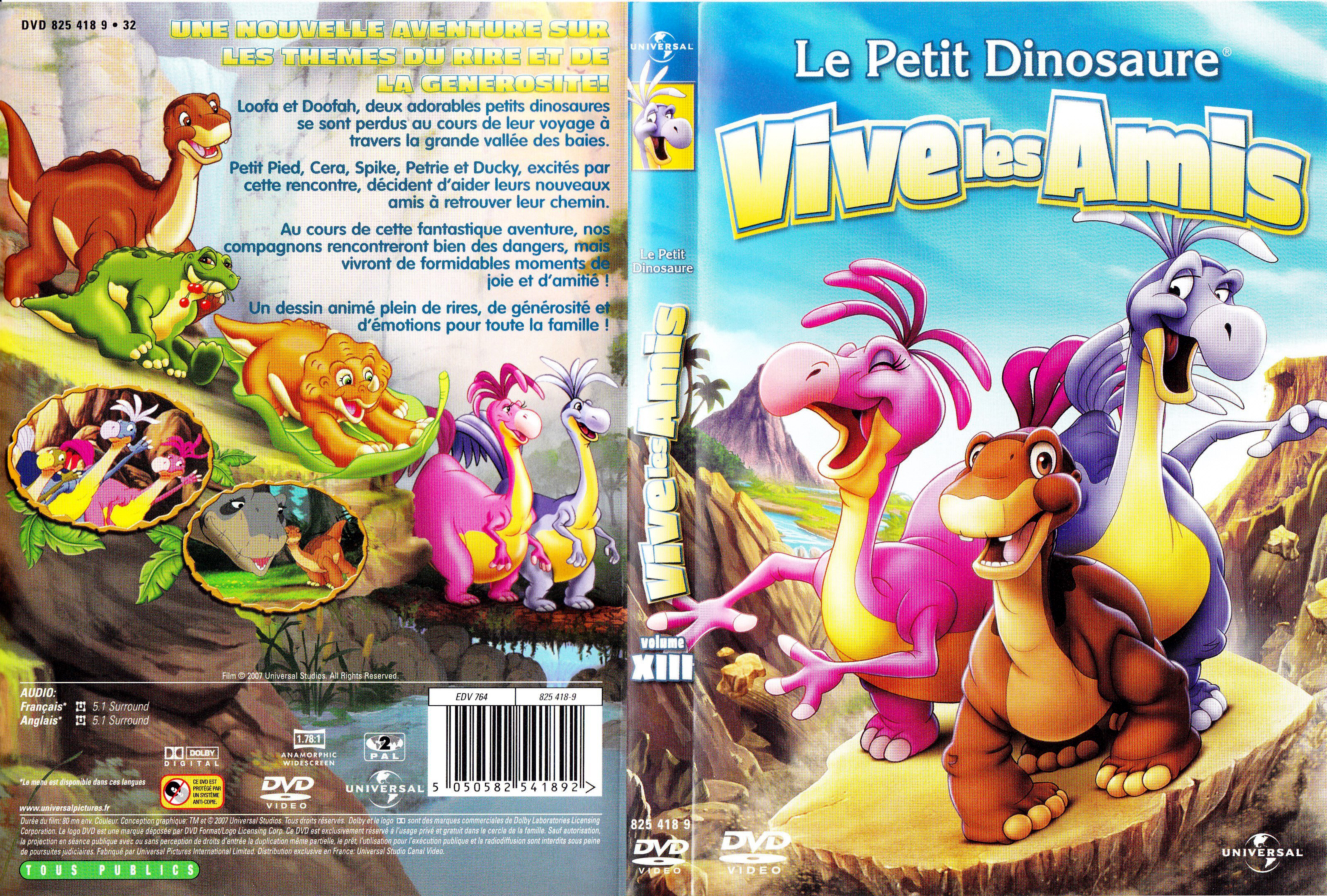 Jaquette DVD Le petit dinosaure vol 13 - Vive les amis