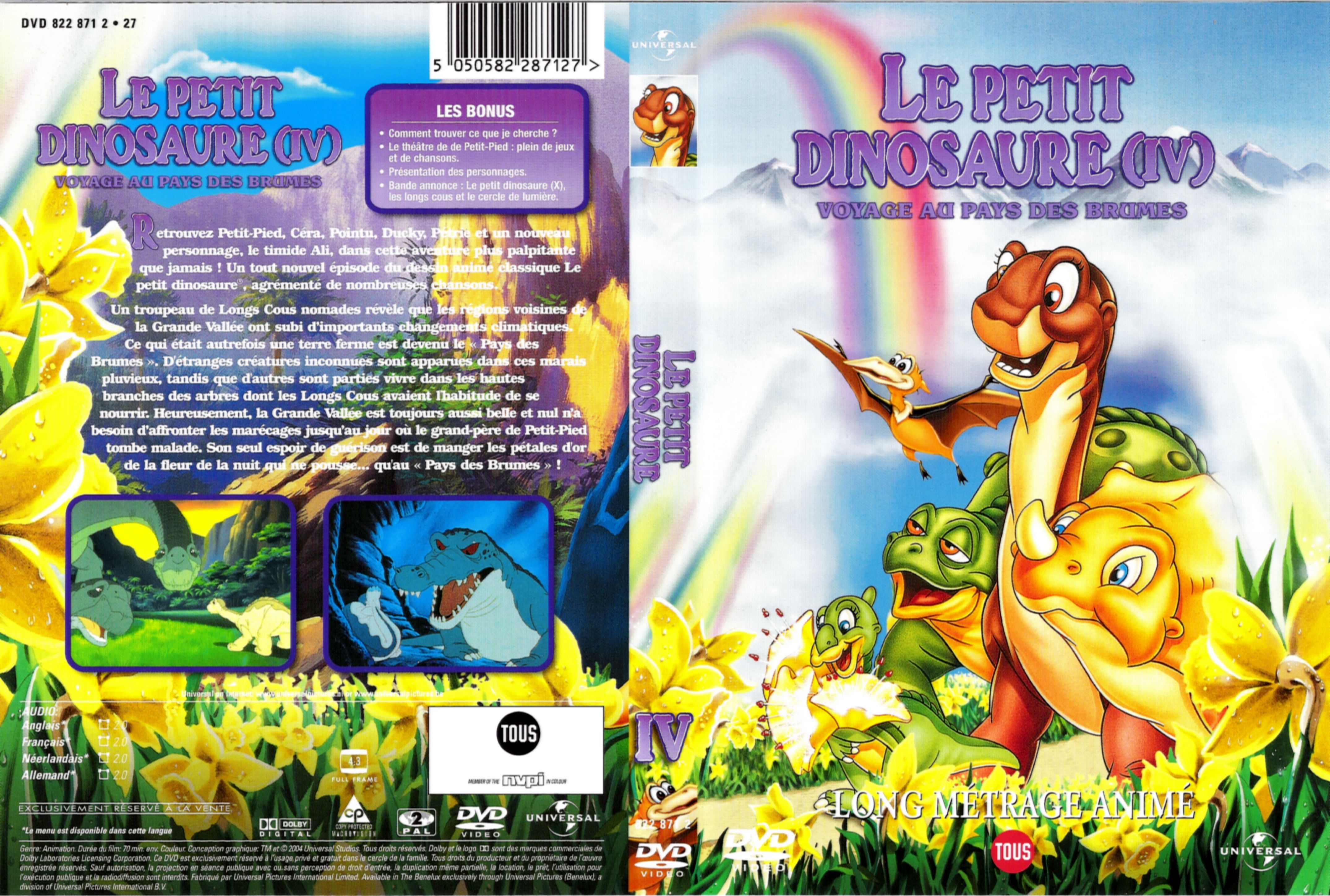 Jaquette DVD Le petit dinosaure vol 4 - voyage au pays des brumes