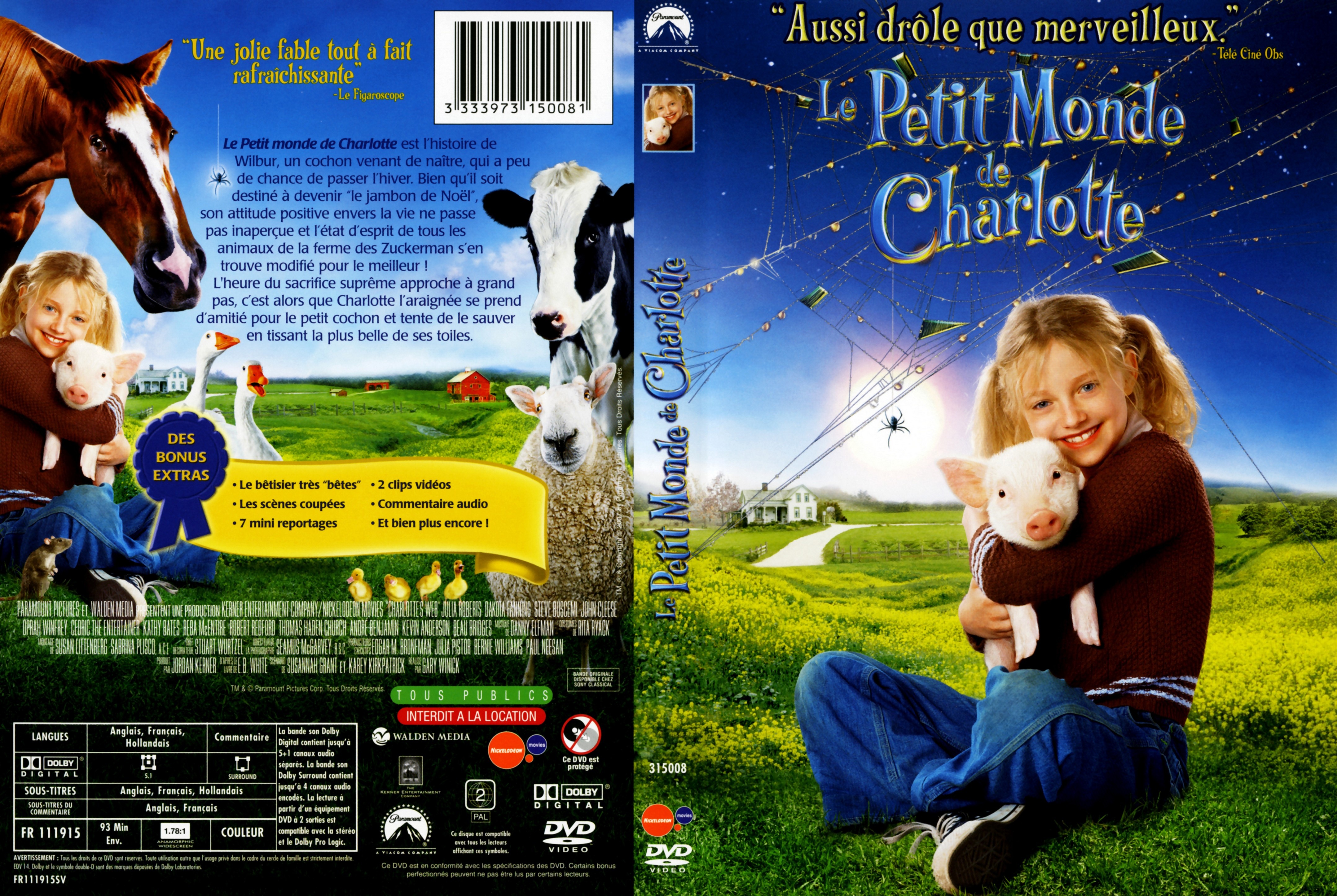 Jaquette DVD Le petit monde de Charlotte