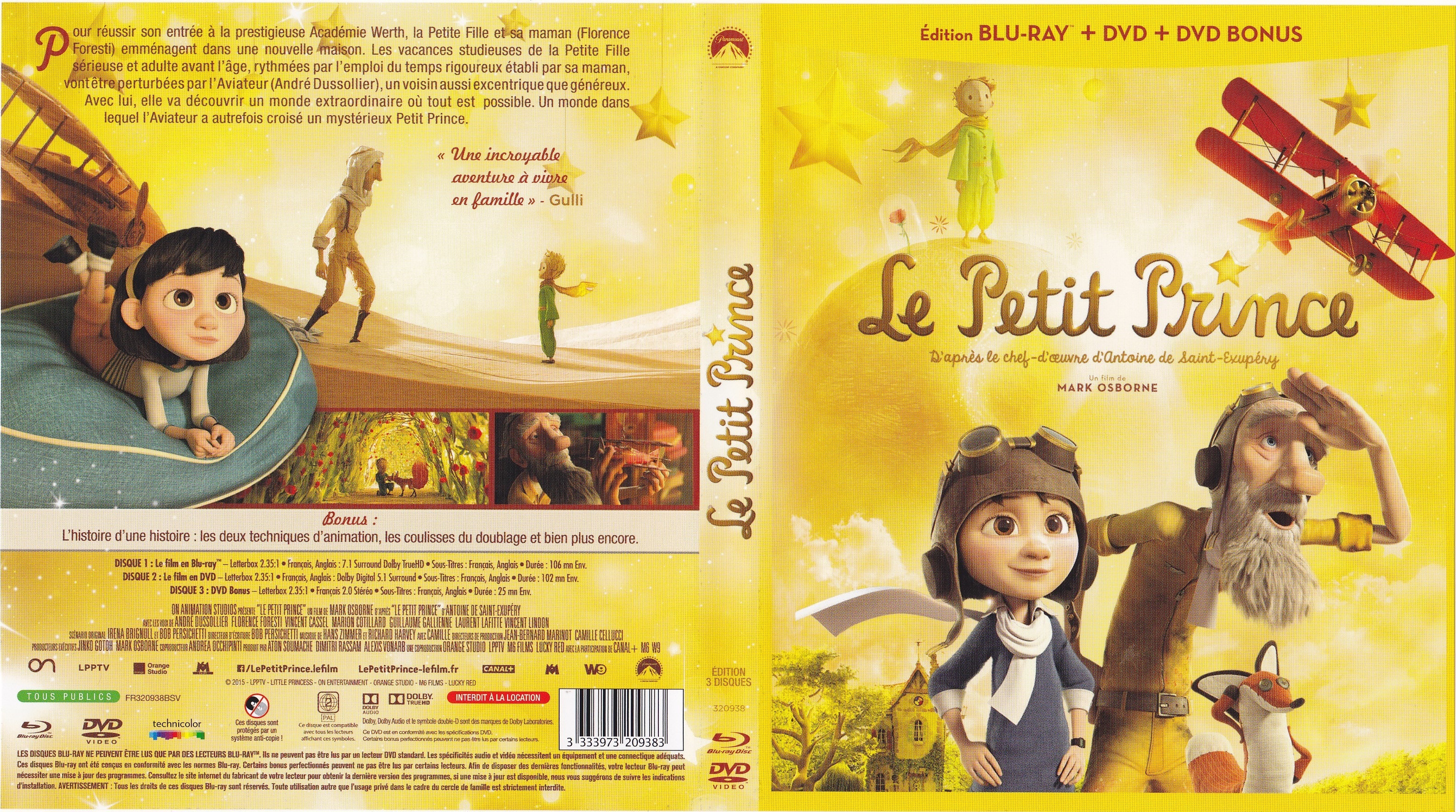 Jaquette DVD Le petit prince (2015) (BLU-RAY)