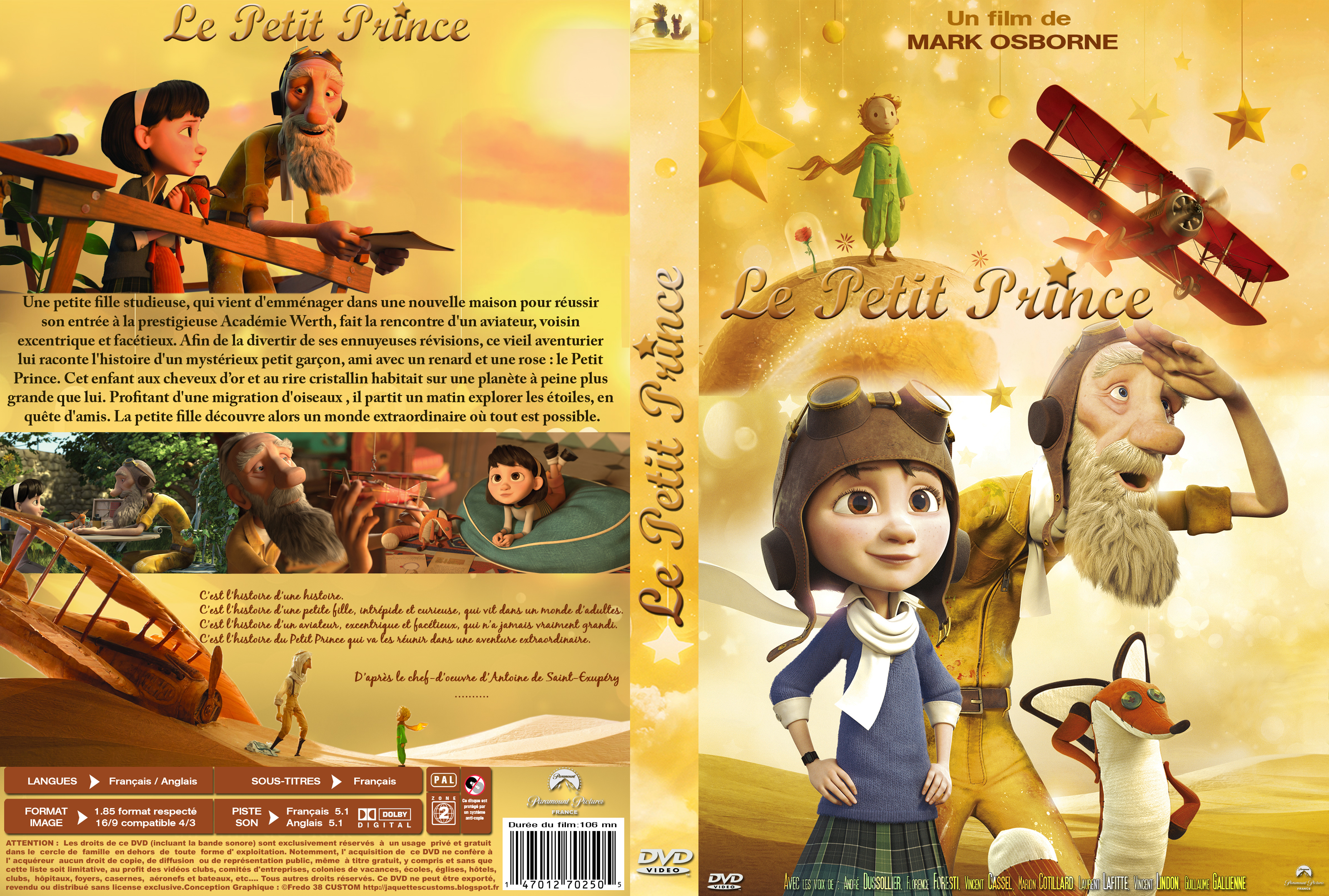 Jaquette DVD Le petit prince (2015) custom