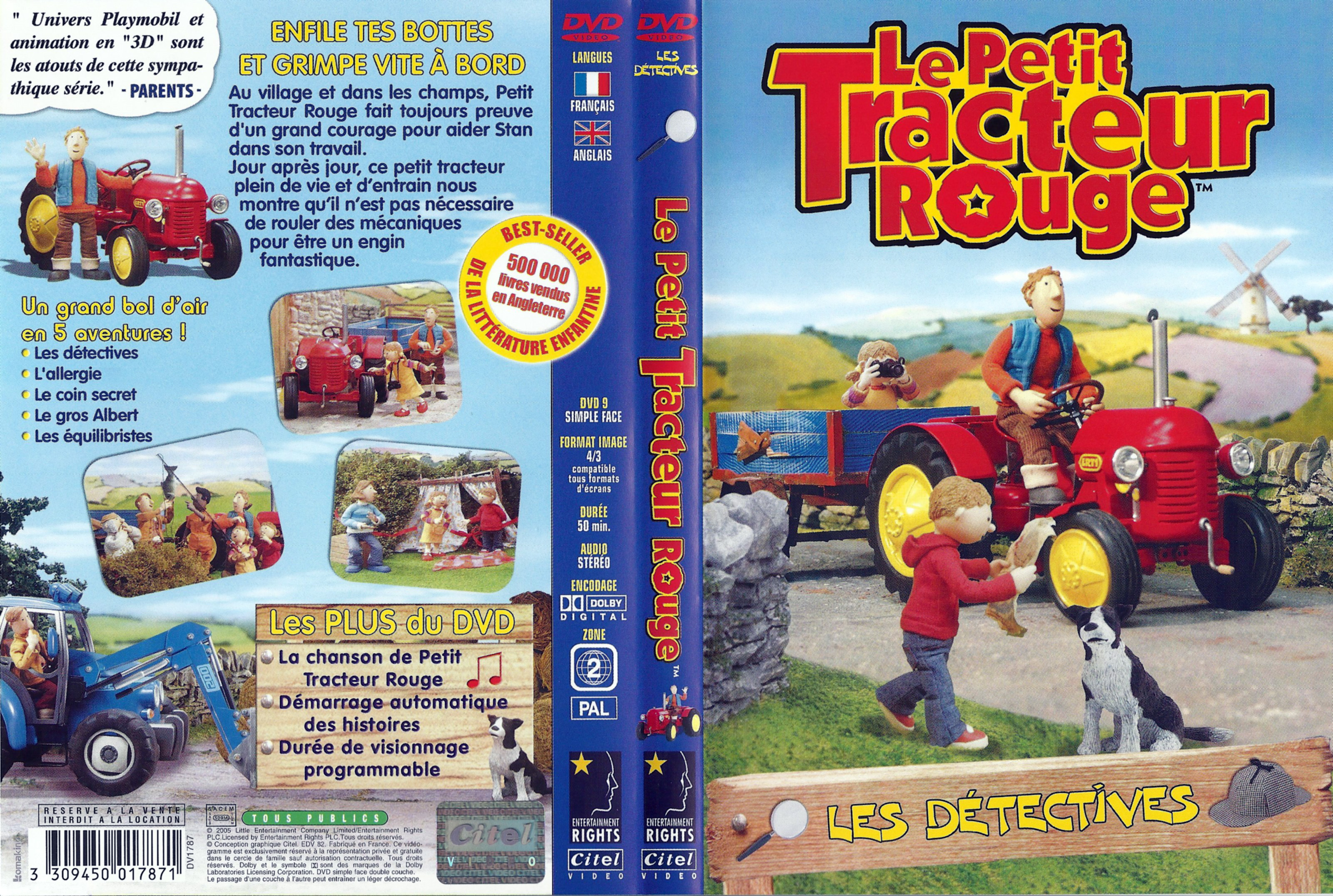 Jaquette DVD Le petit tracteur rouge - Les dtectives