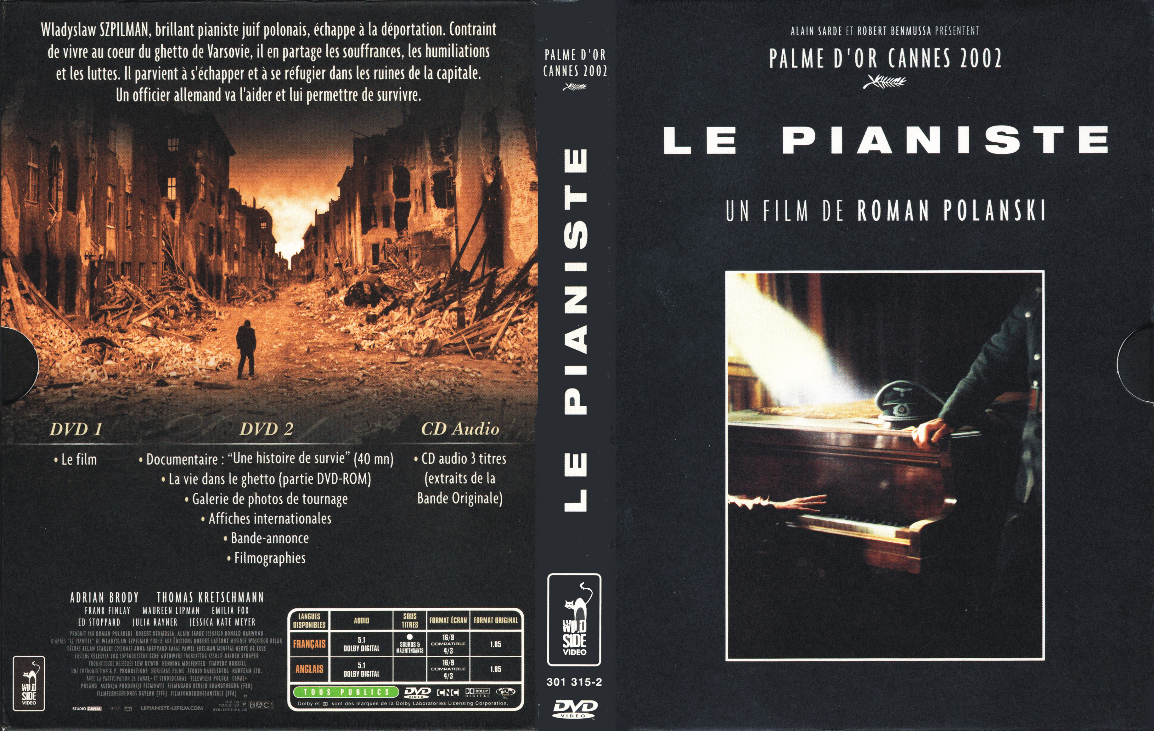 Jaquette DVD Le pianiste v3