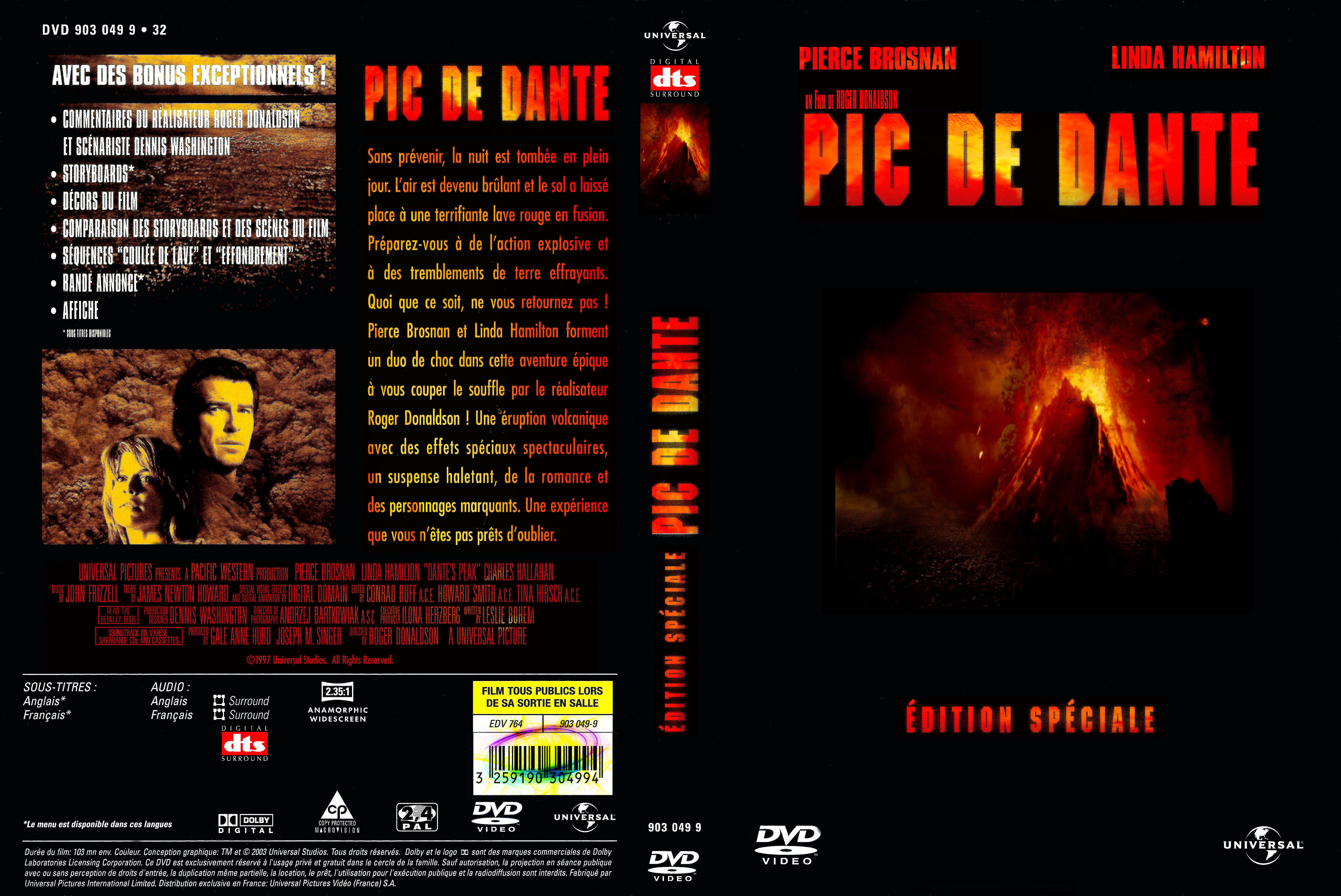 Jaquette DVD Le pic de dante custom