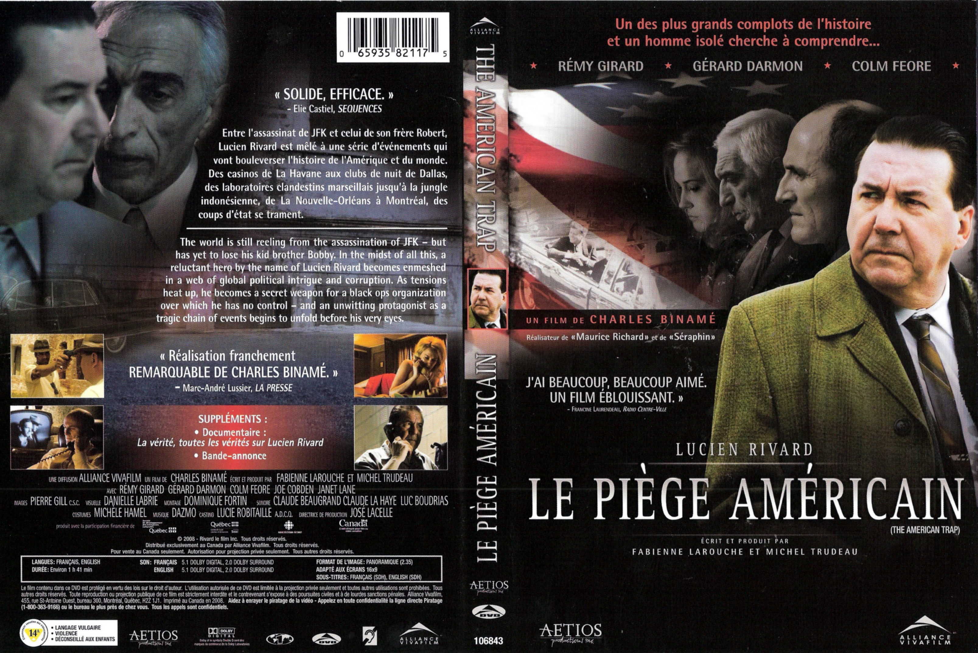 Jaquette DVD Le piege amricain (Canadienne)