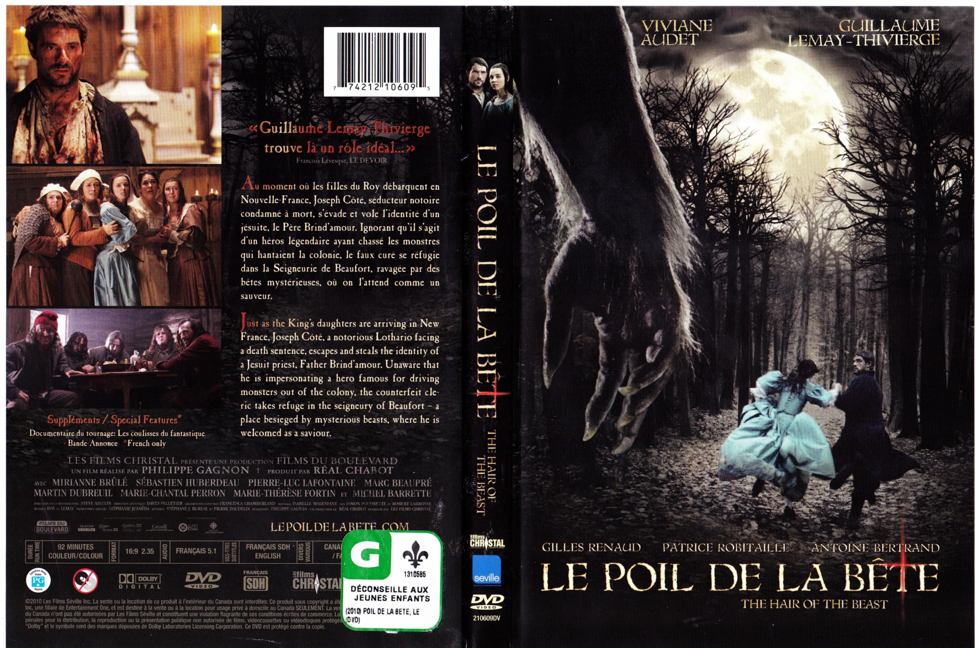 Jaquette DVD Le poil de la bte (Canadienne)