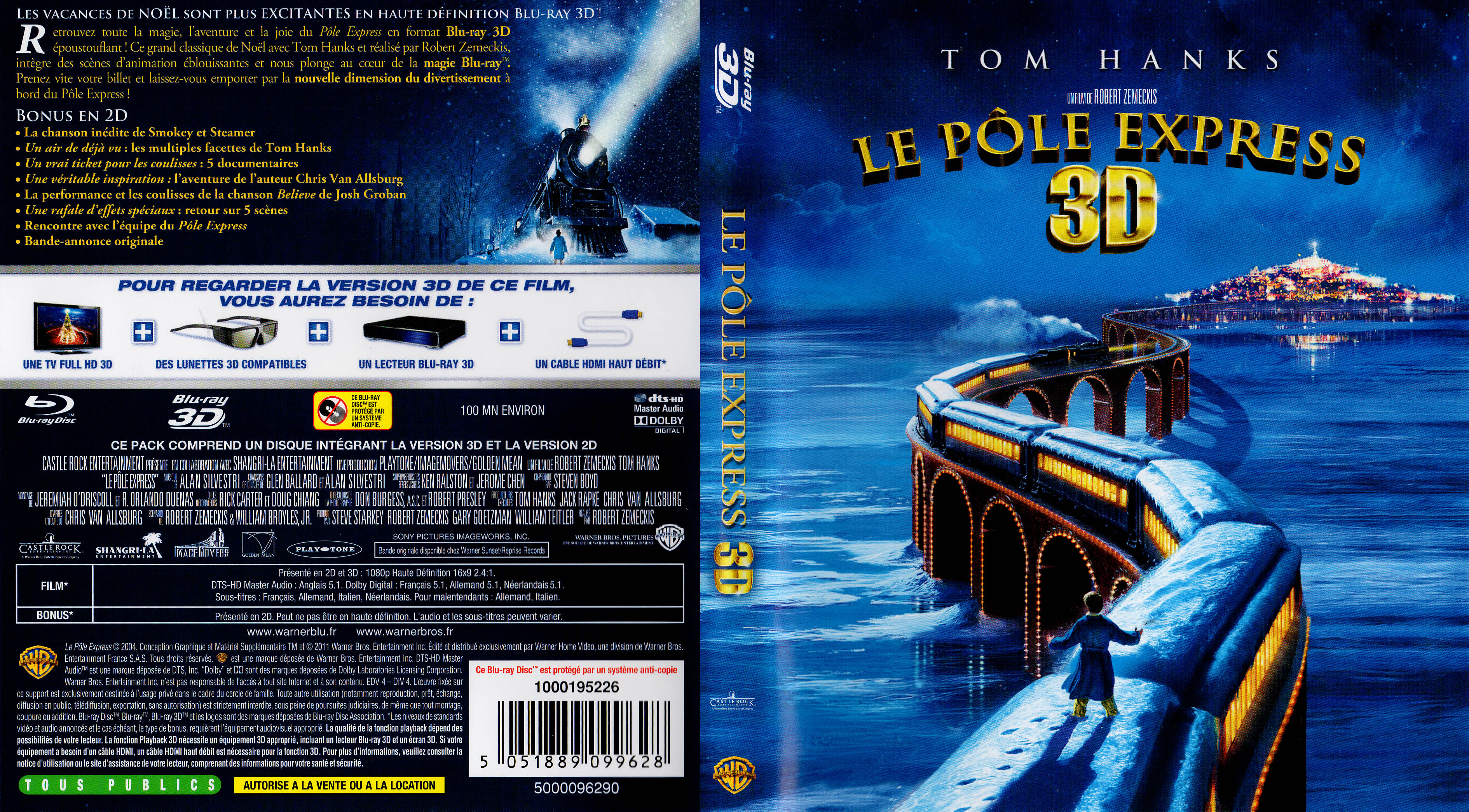 Jaquette DVD Le pole express 3D (BLU-RAY)