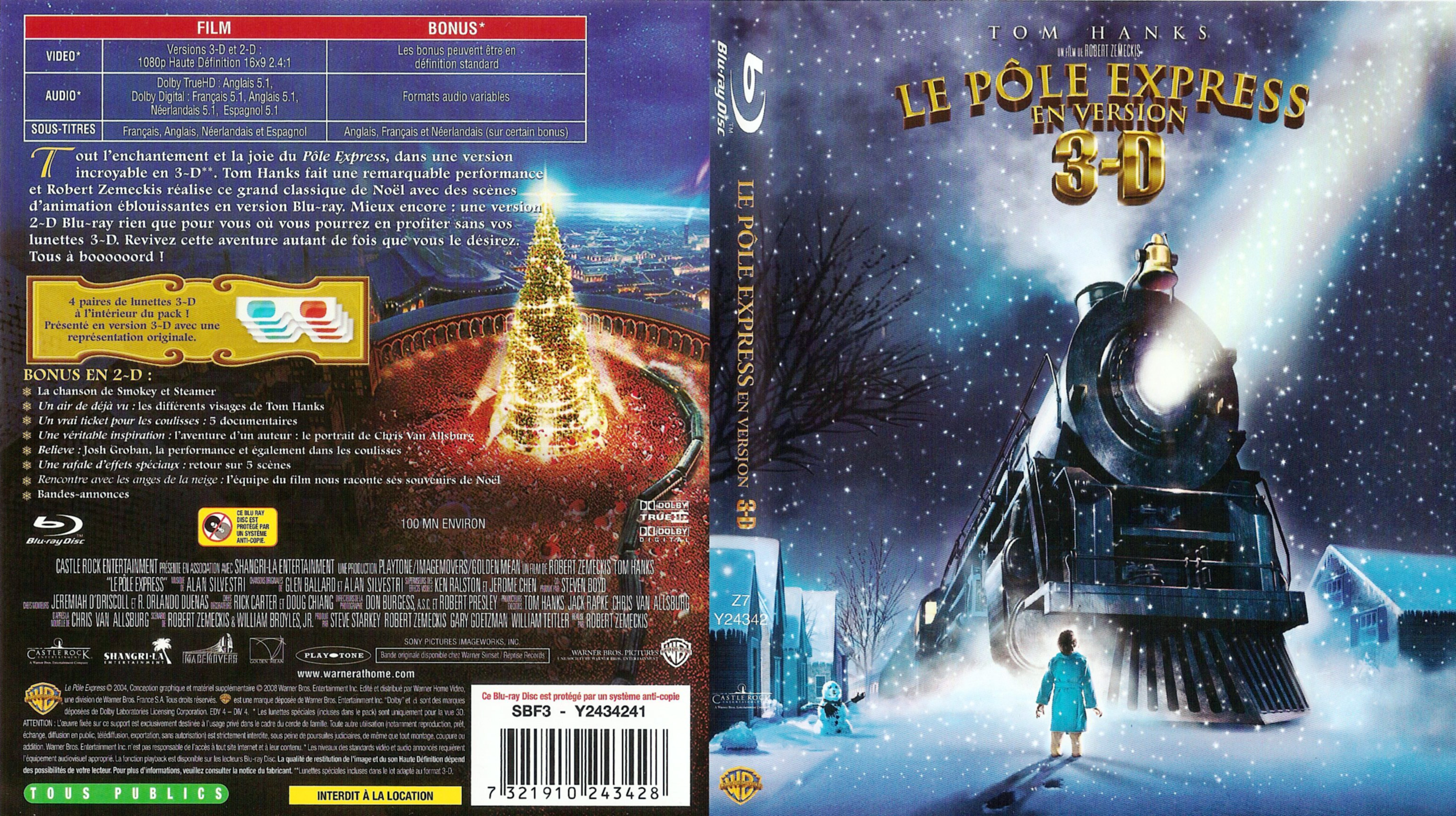 Jaquette DVD Le pole express prsent en 3D (BLU-RAY)