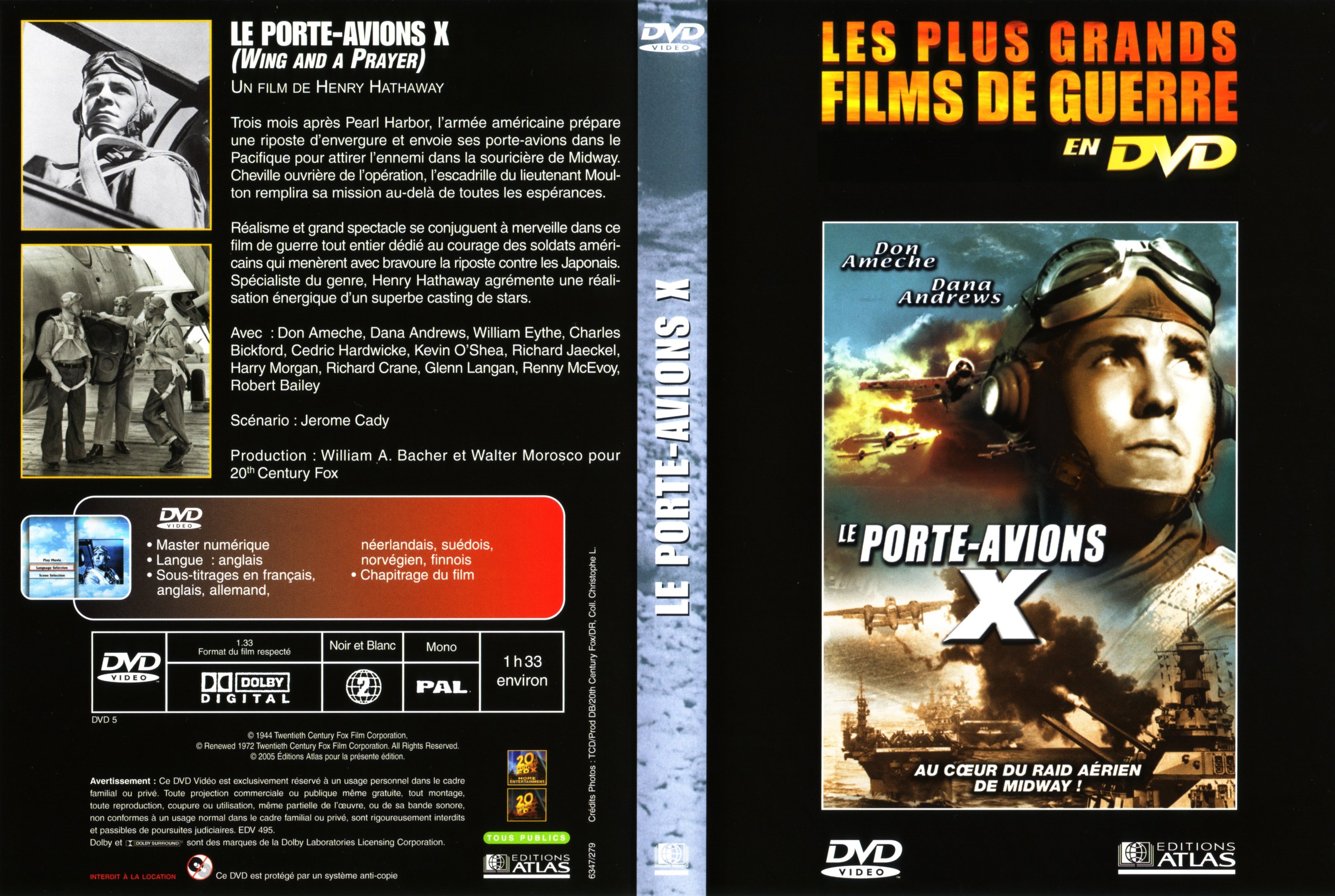 Jaquette DVD Le porte-avions X