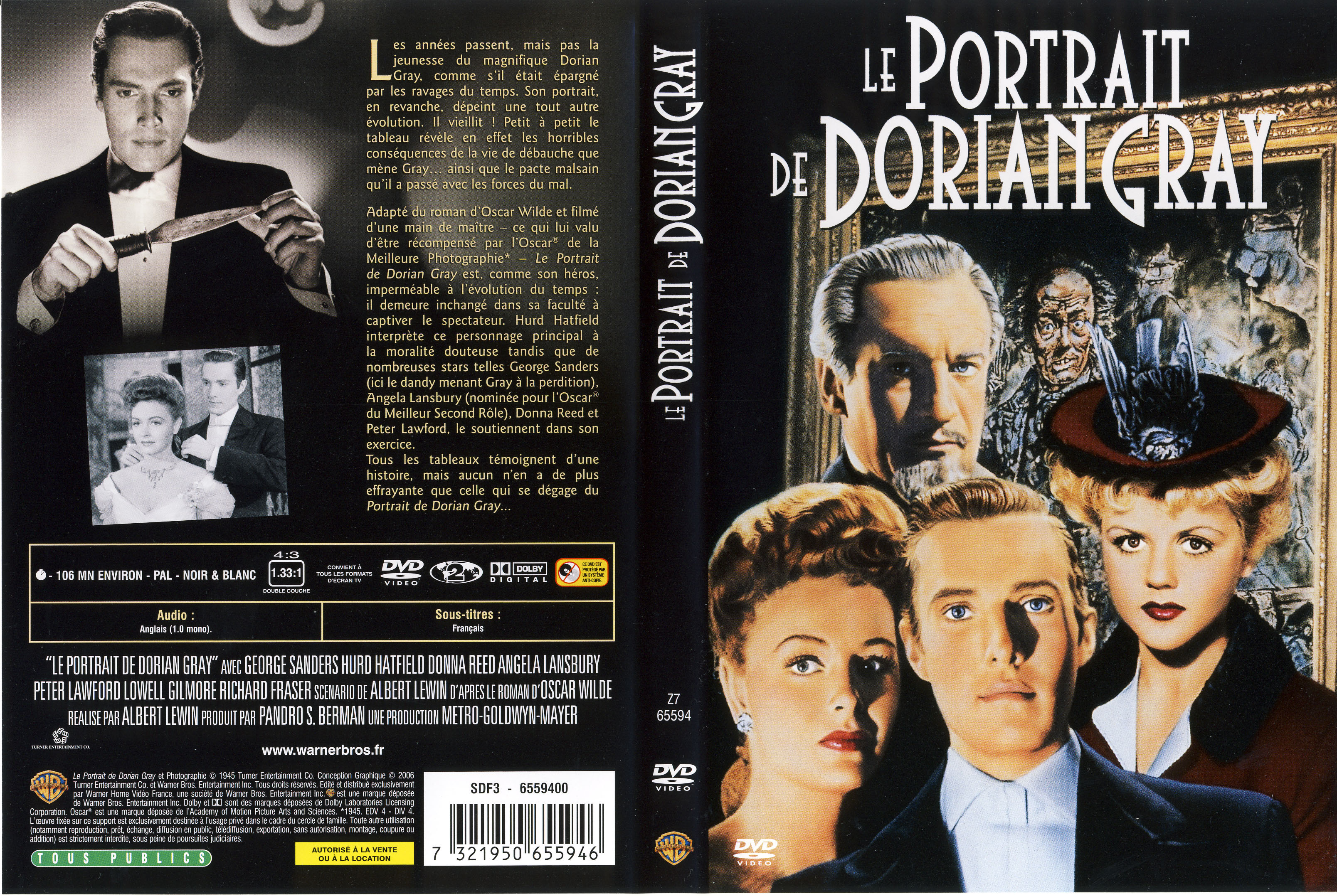 Jaquette DVD Le portrait de Dorian Gray