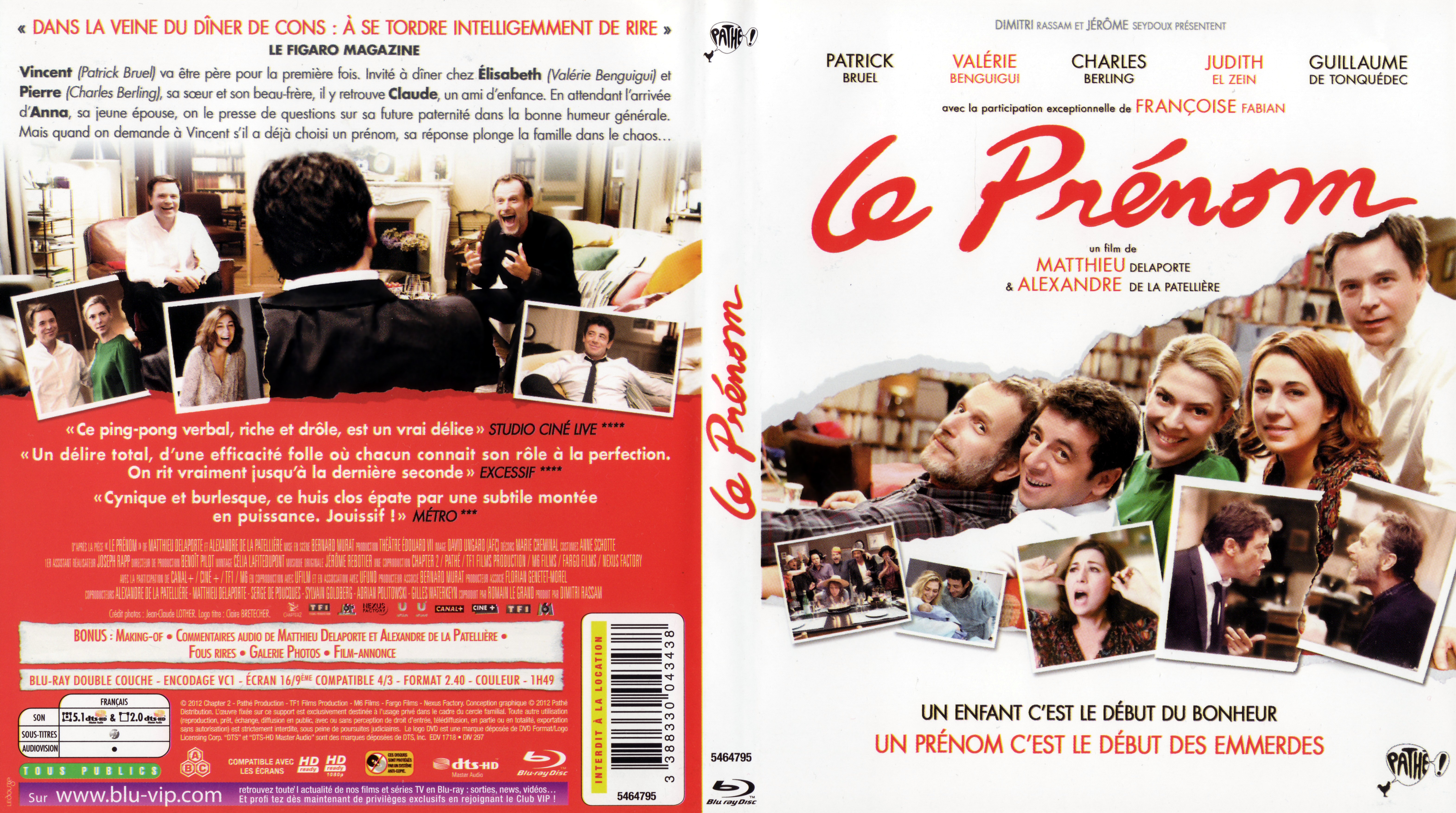 Jaquette DVD Le prnom (BLU-RAY)