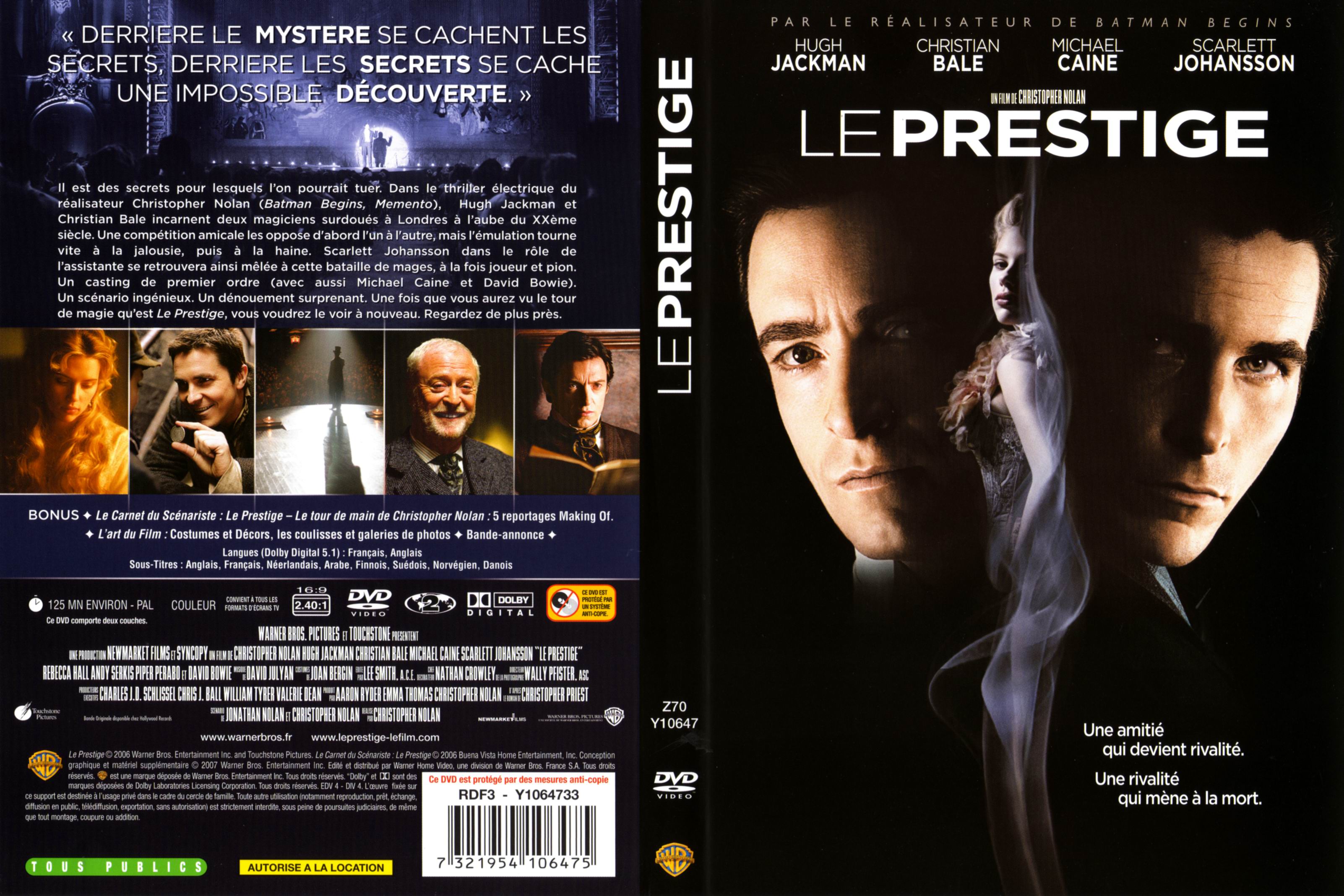 Jaquette DVD Le prestige