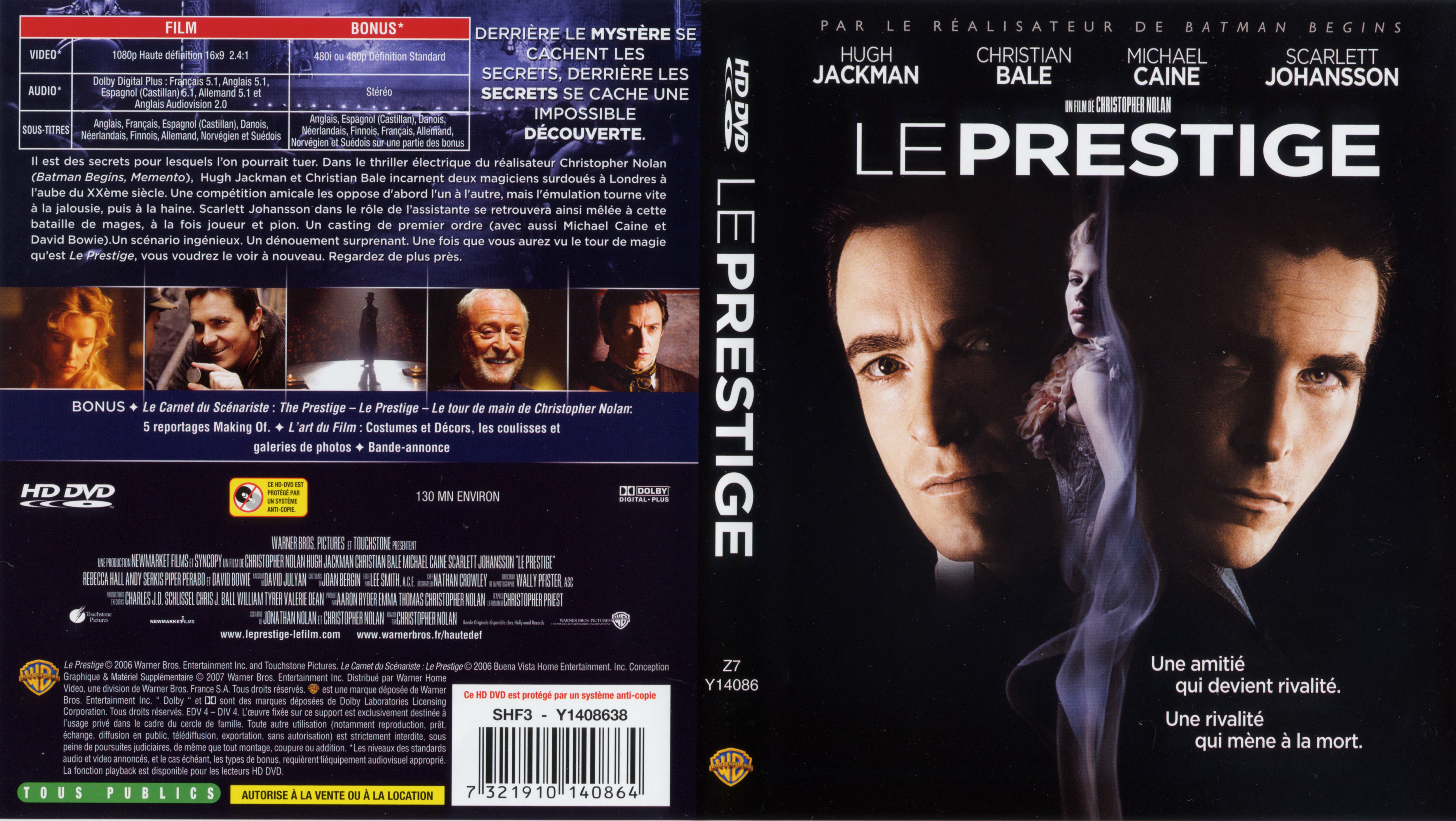 Jaquette DVD Le prestige (HD-DVD)