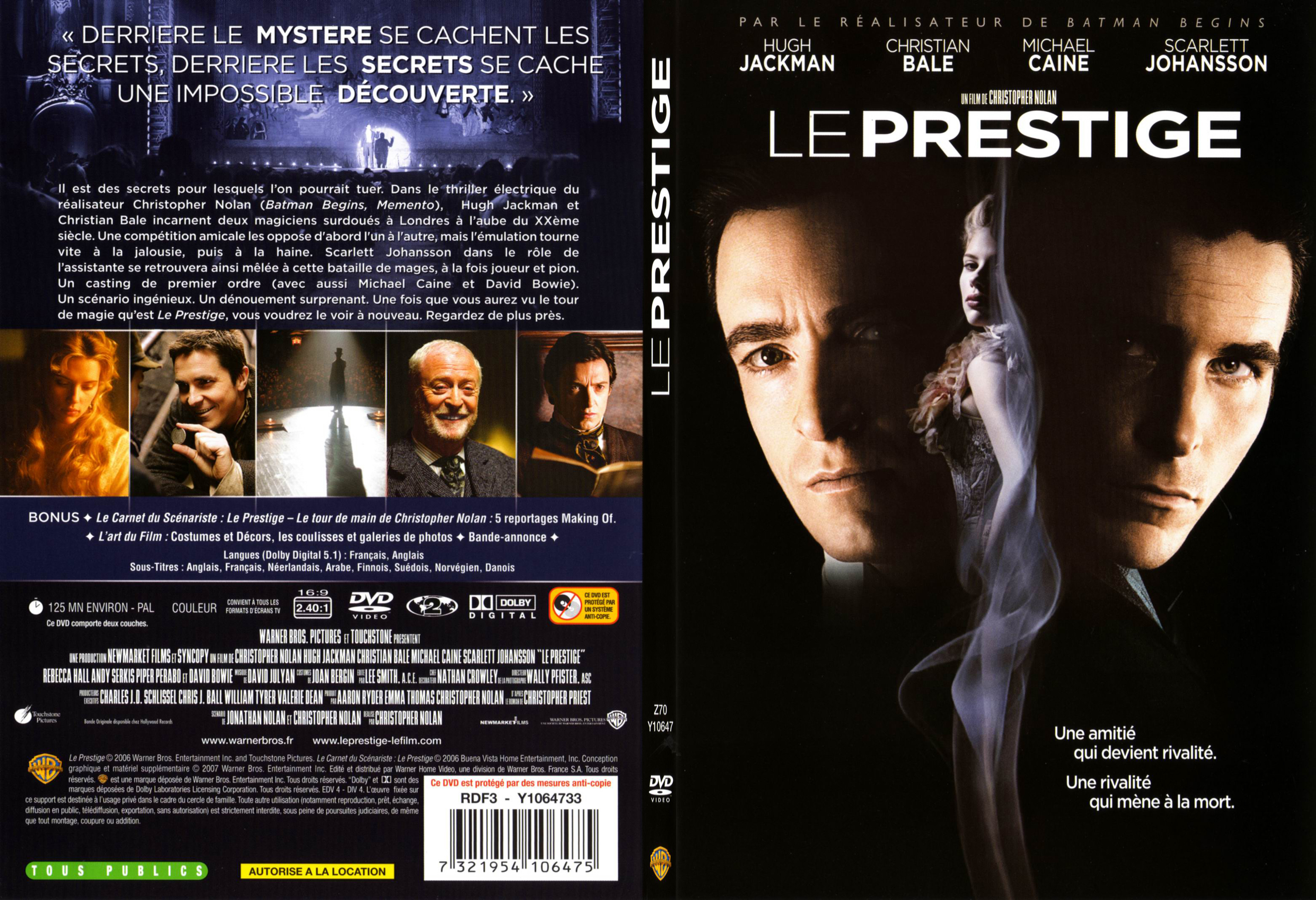 Jaquette DVD Le prestige - SLIM
