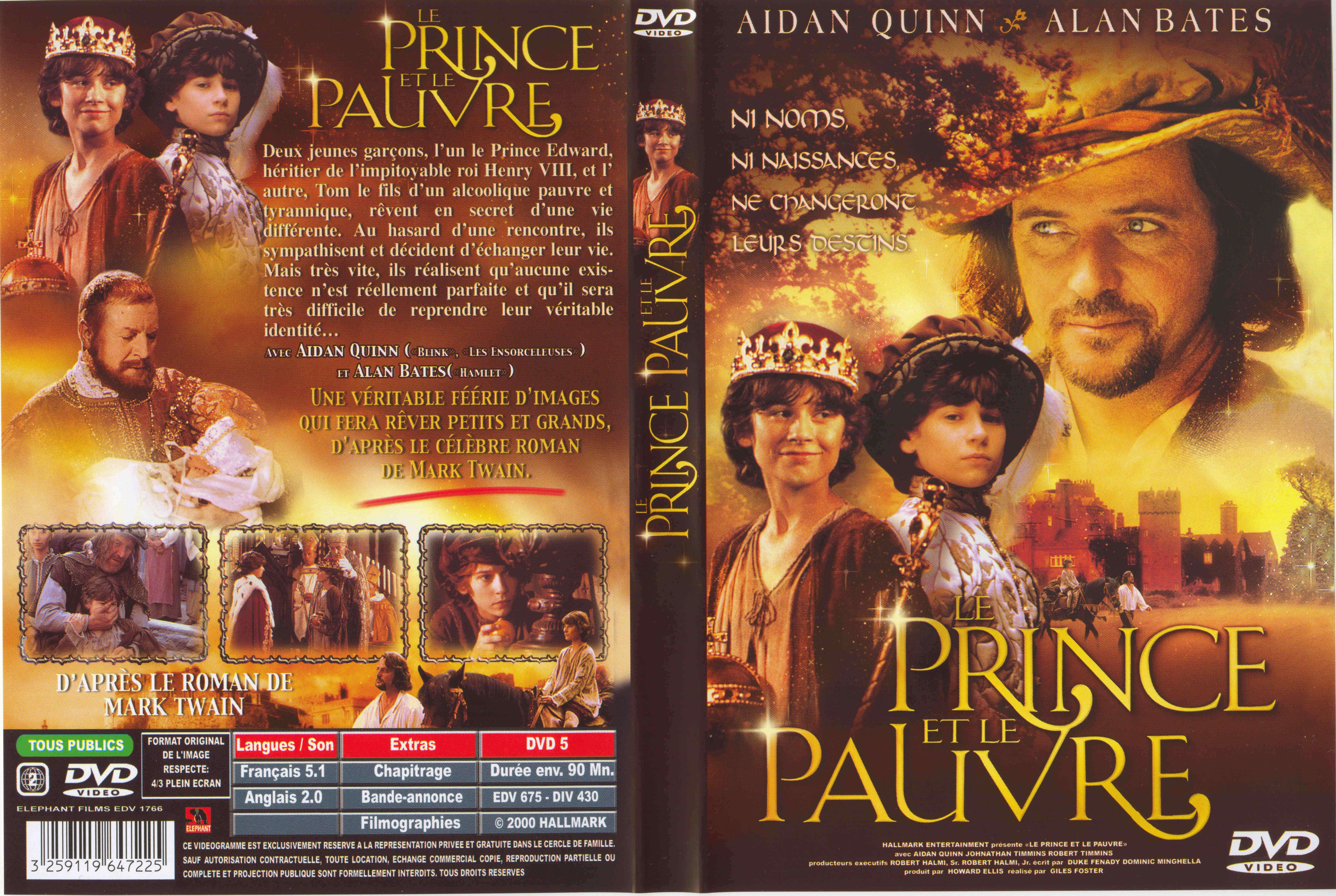 Jaquette DVD Le prince et le pauvre