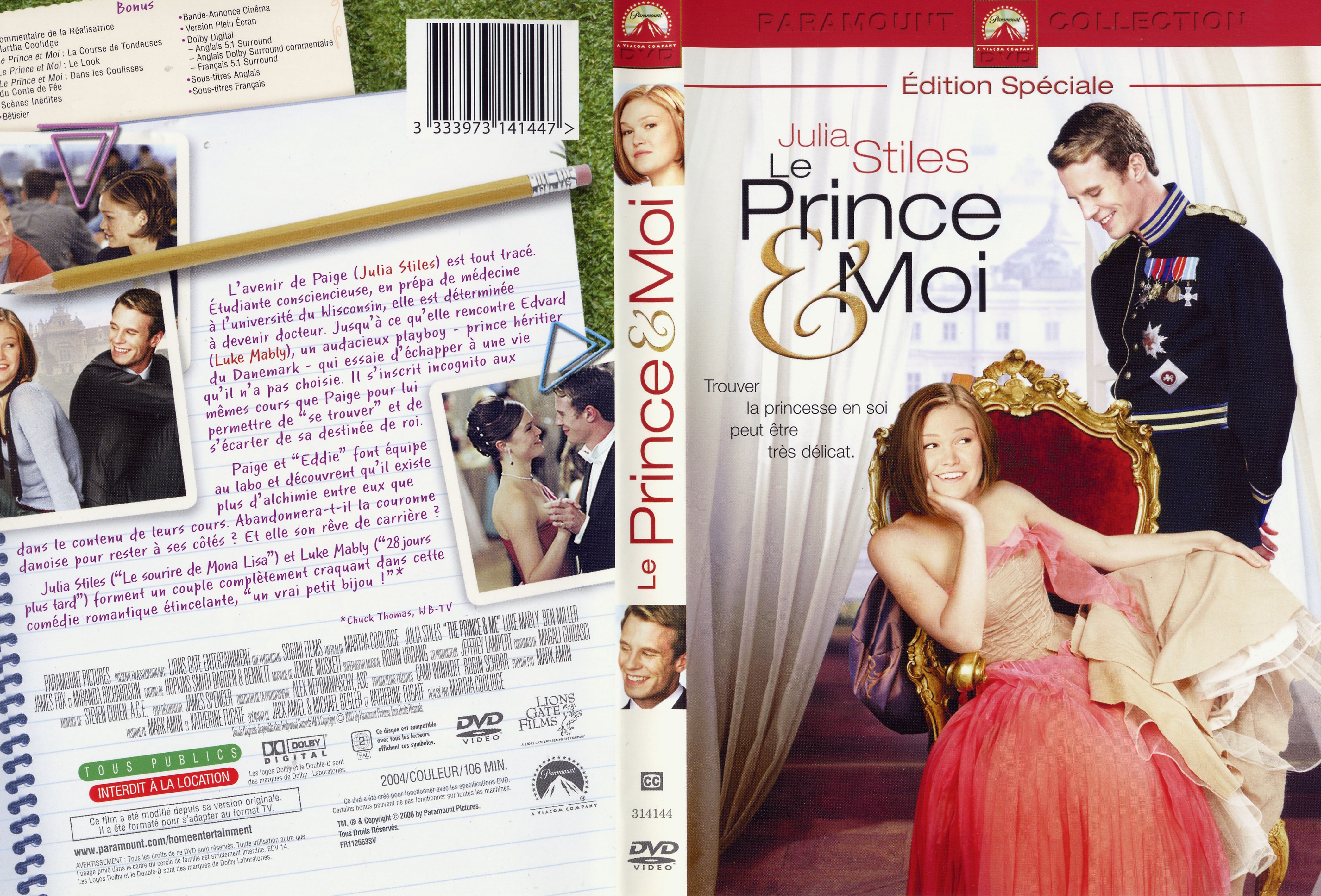 Jaquette DVD Le prince et moi