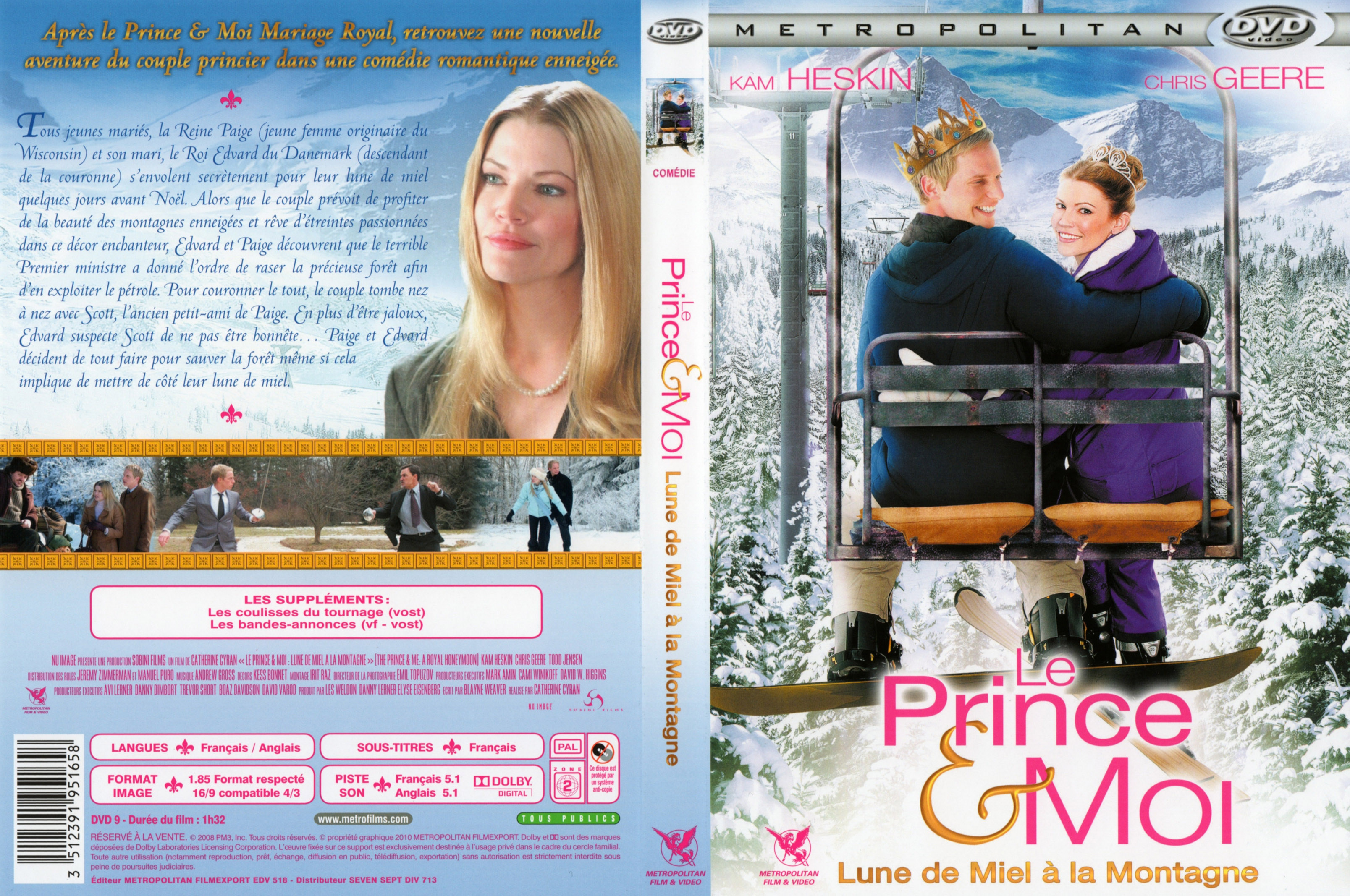 Jaquette DVD Le prince et moi - Lune de miel  la montagne