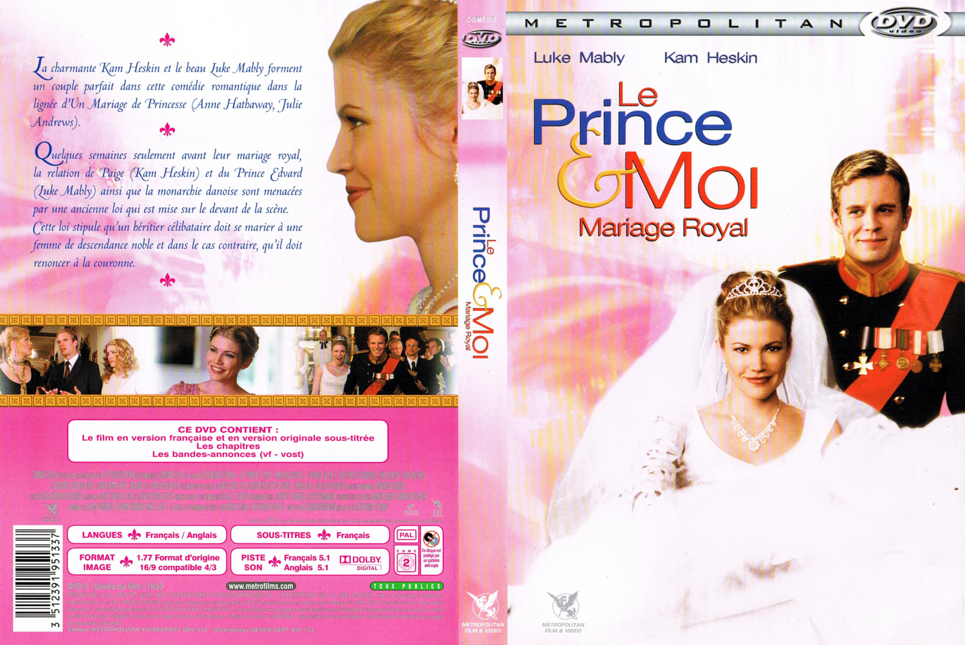 Jaquette DVD Le prince et moi - Mariage Royal