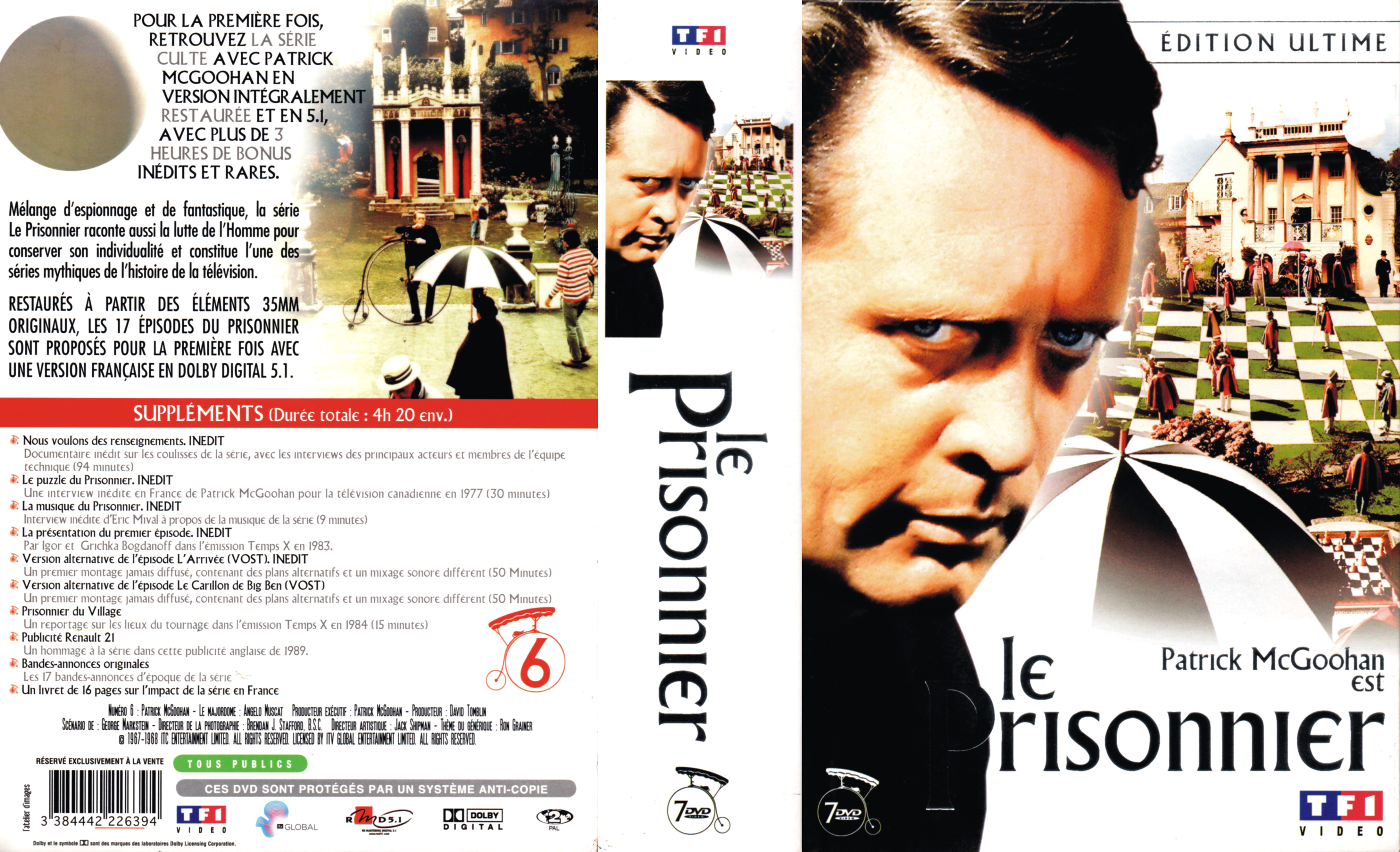 Jaquette DVD Le prisonnier COFFRET v2