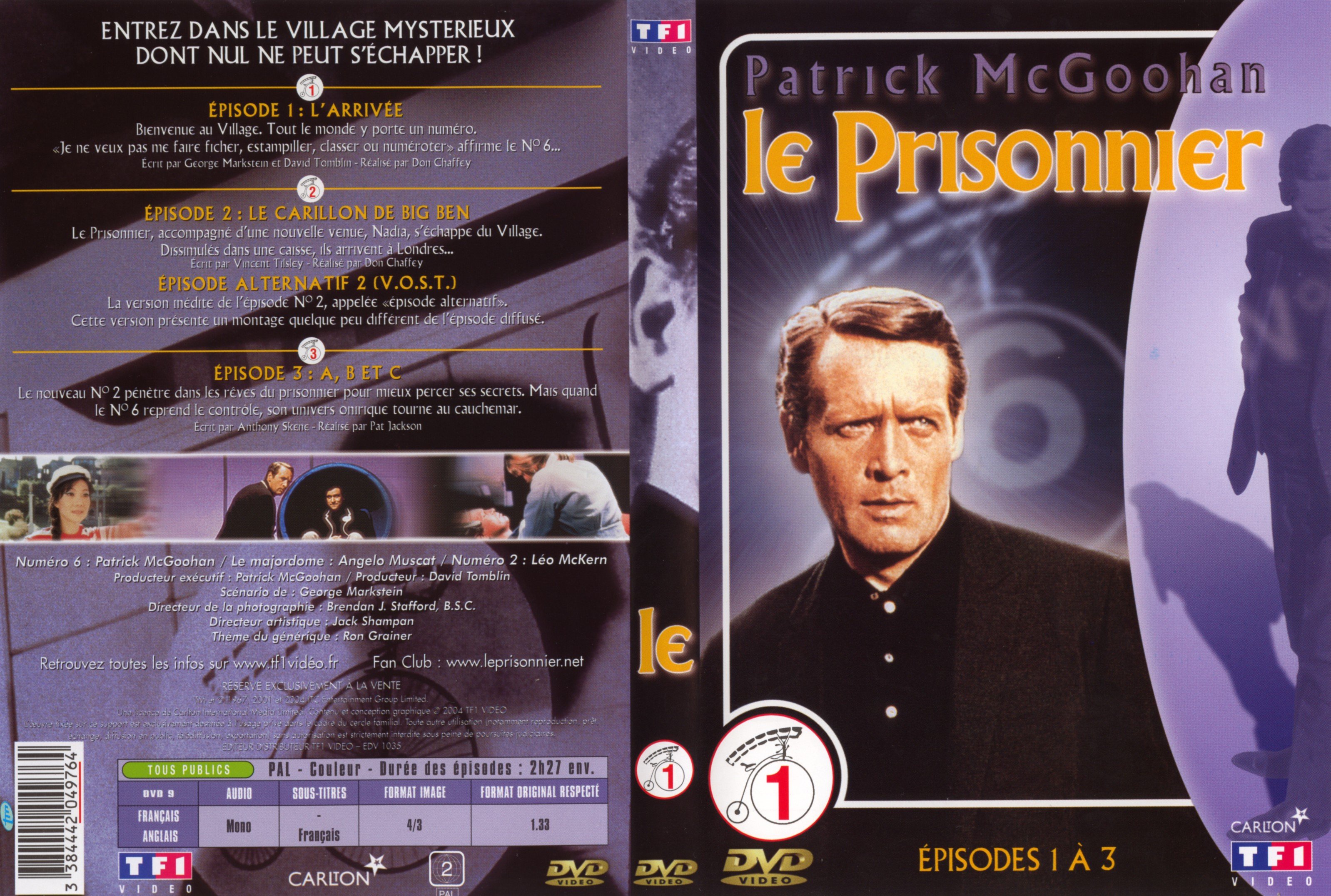 Jaquette DVD Le prisonnier DVD 1