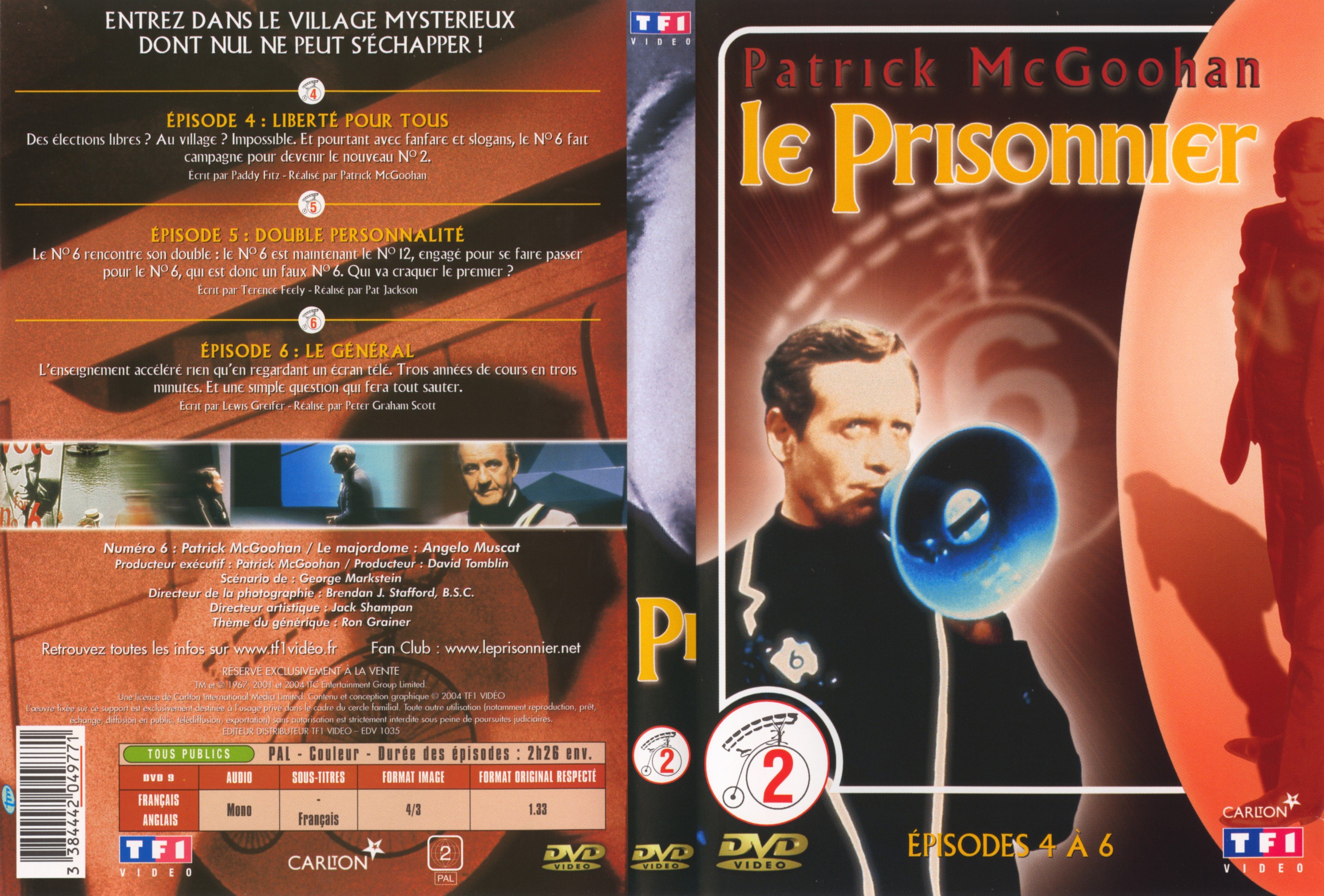 Jaquette DVD Le prisonnier DVD 2