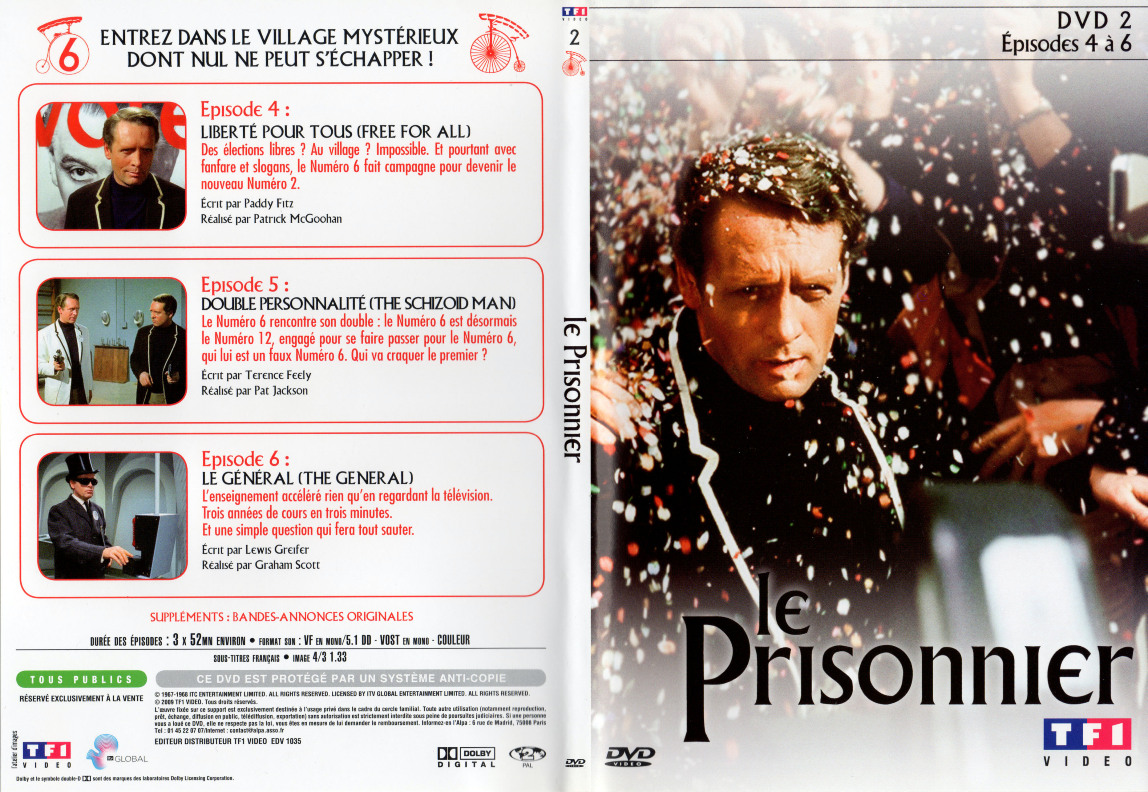 Jaquette DVD Le prisonnier DVD 2 v2