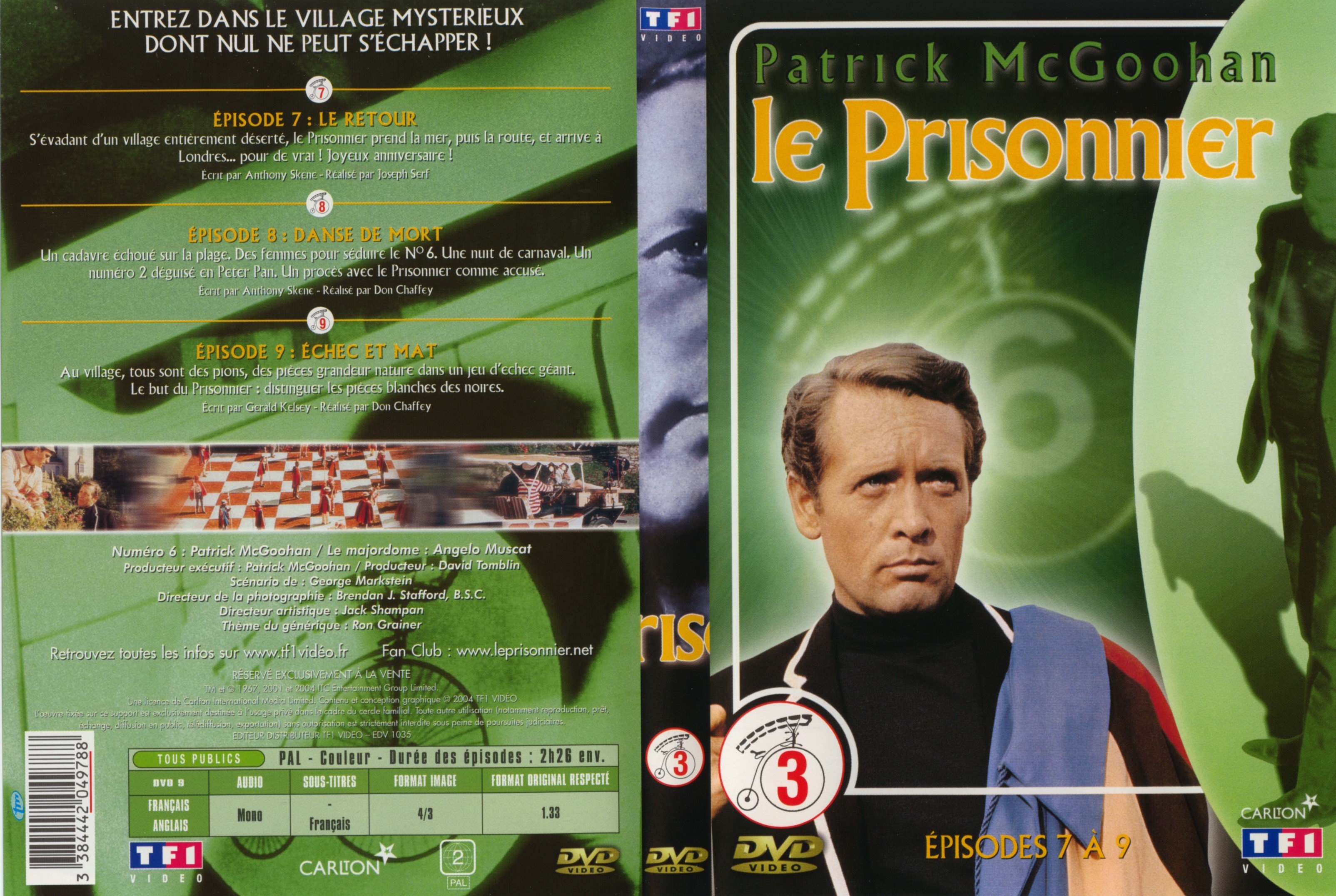 Jaquette DVD Le prisonnier DVD 3