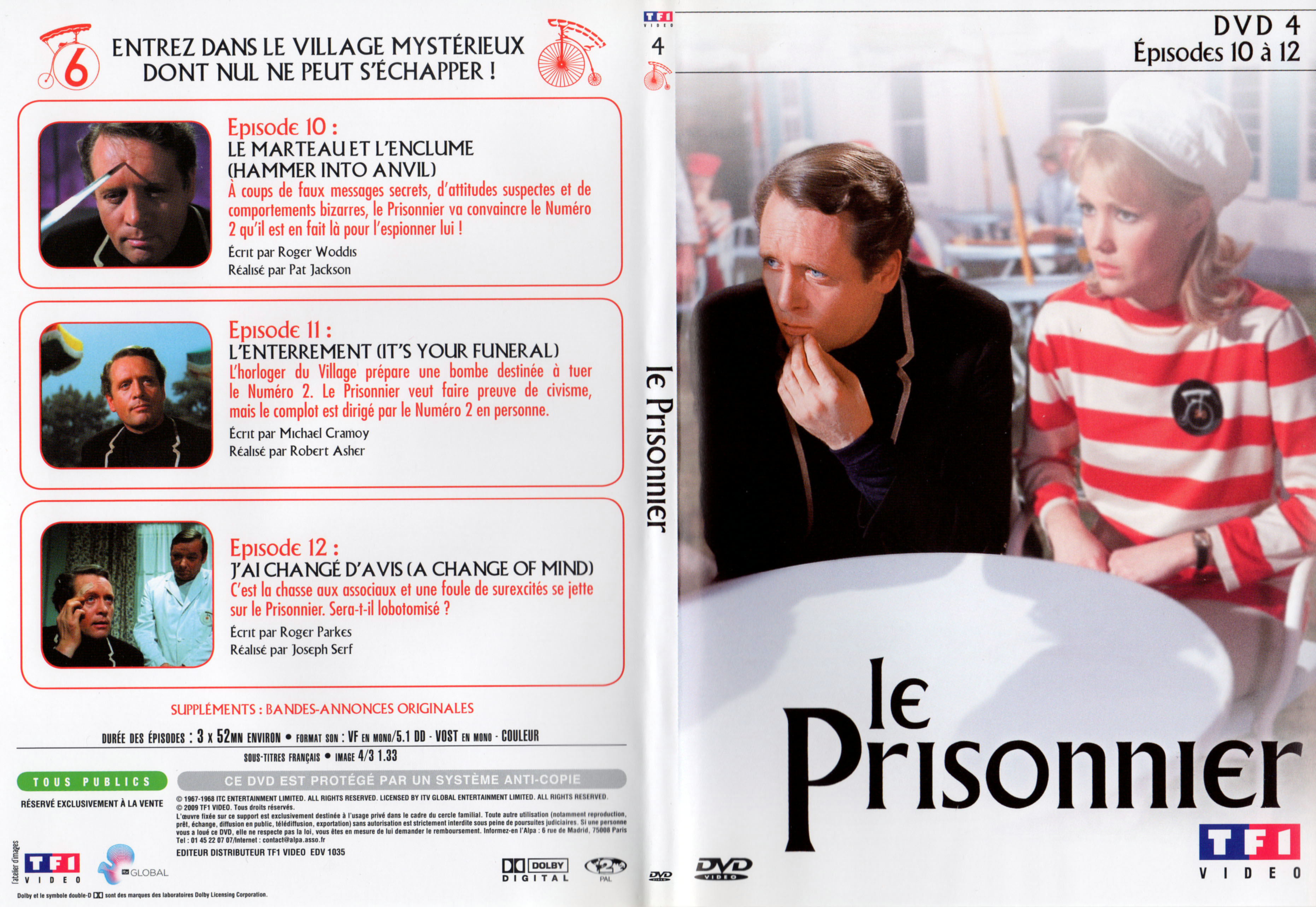 Jaquette DVD Le prisonnier DVD 4 v2