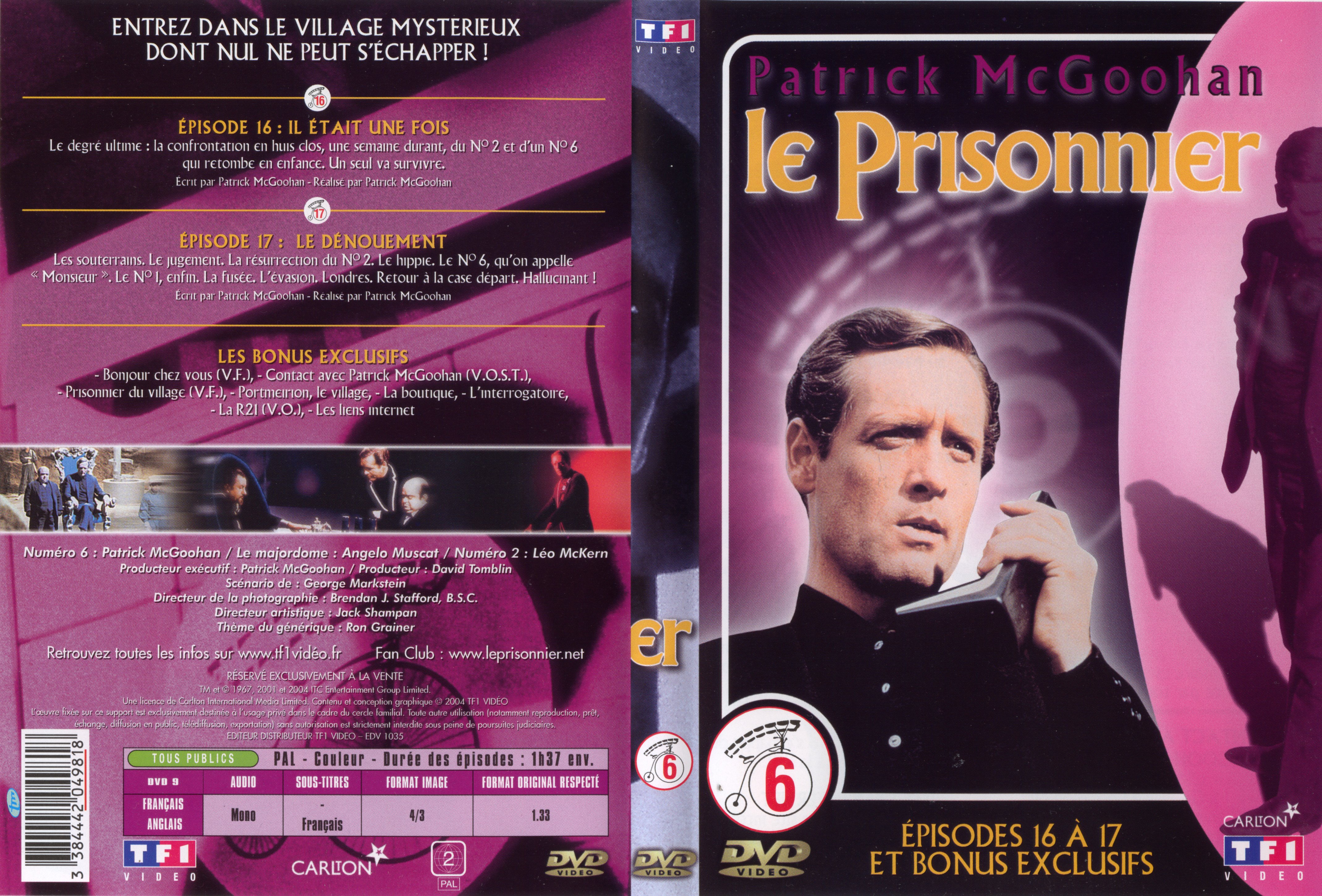 Jaquette DVD Le prisonnier DVD 6