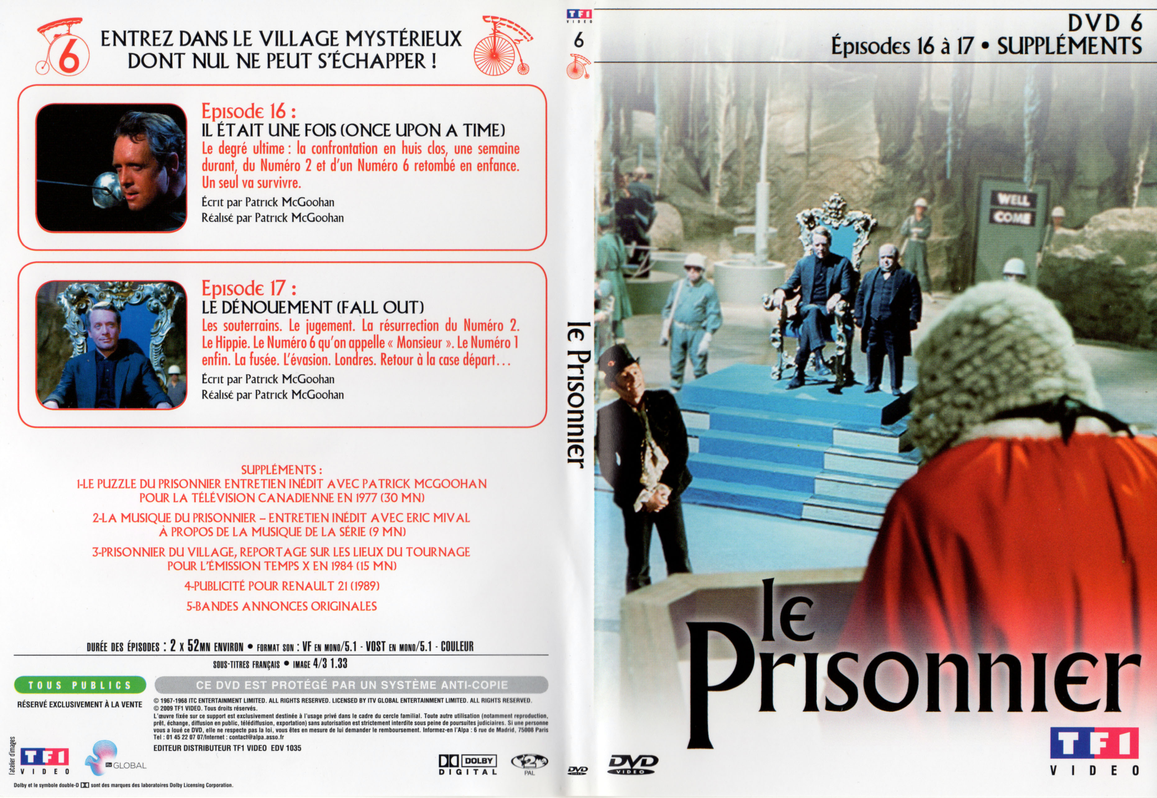Jaquette DVD Le prisonnier DVD 6 v2