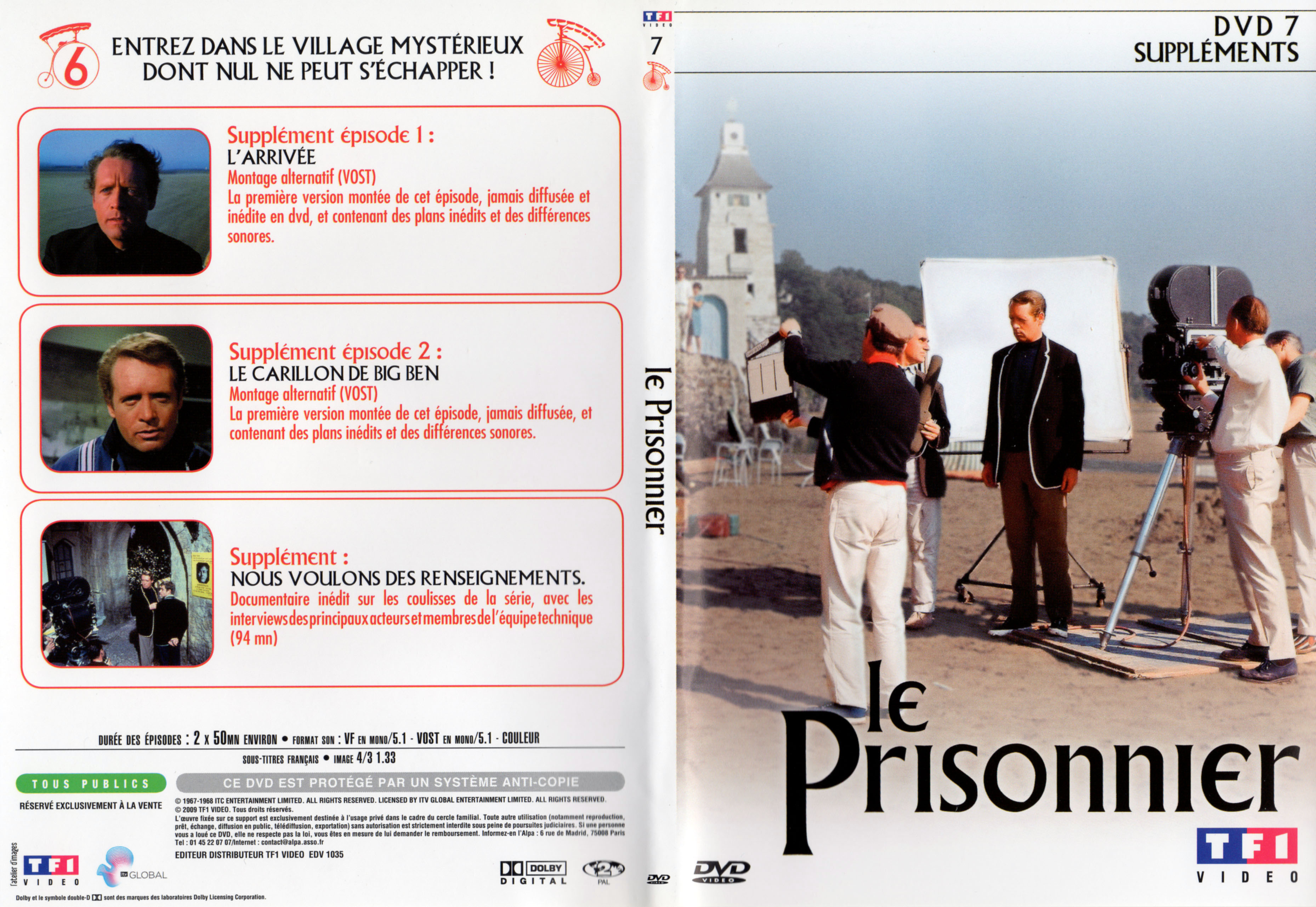 Jaquette DVD Le prisonnier DVD 7