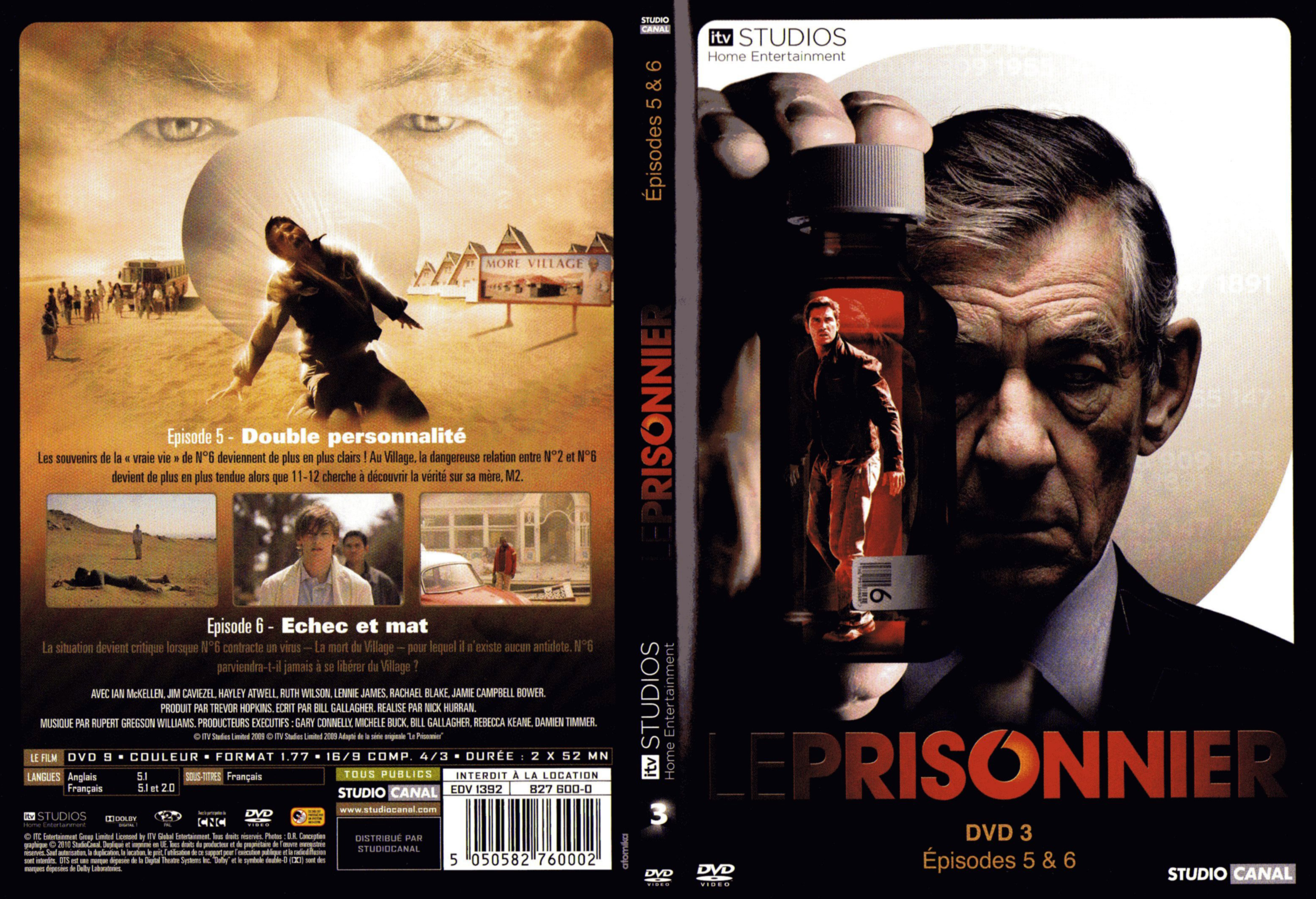 Jaquette DVD Le prisonnier (2009) DVD 3