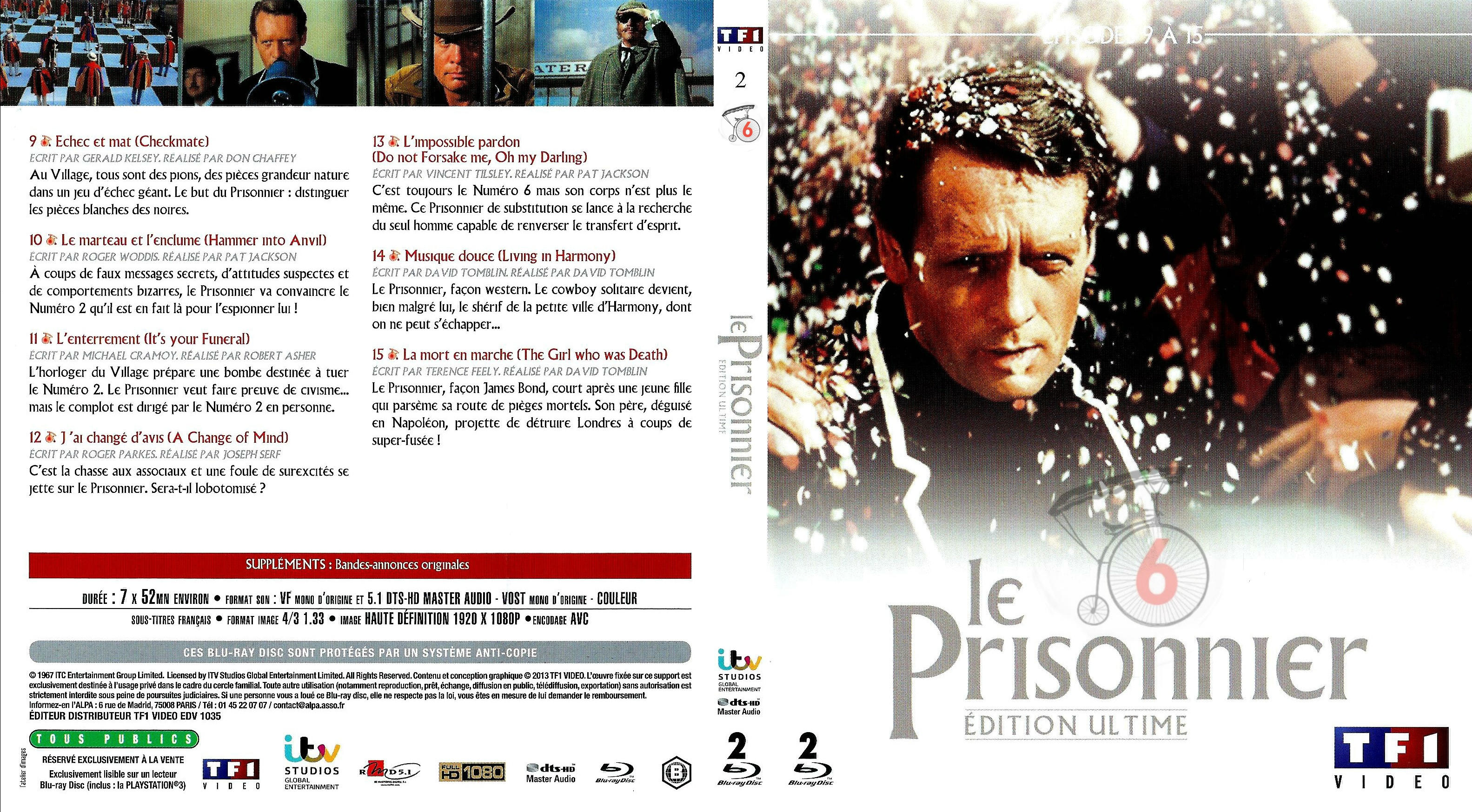 Jaquette DVD Le prisonnier volume 2 (BLU-RAY)