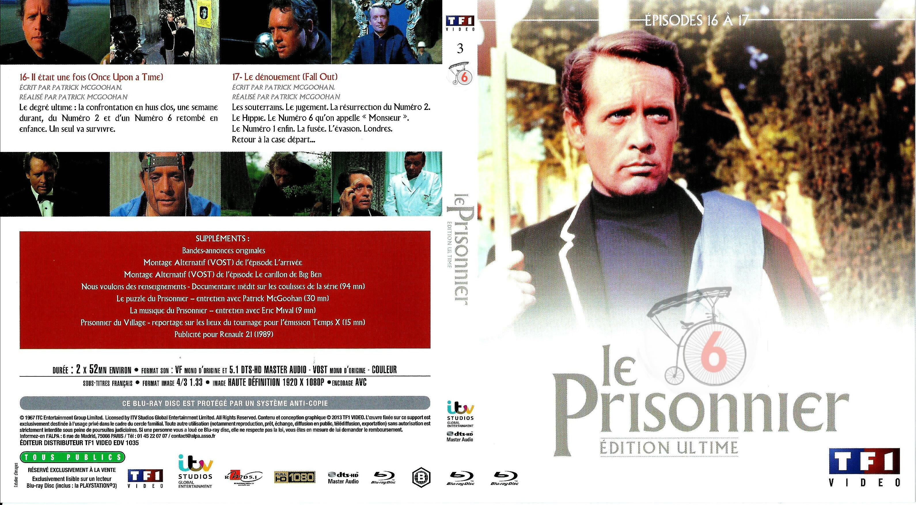 Jaquette DVD Le prisonnier volume 3 (BLU-RAY)
