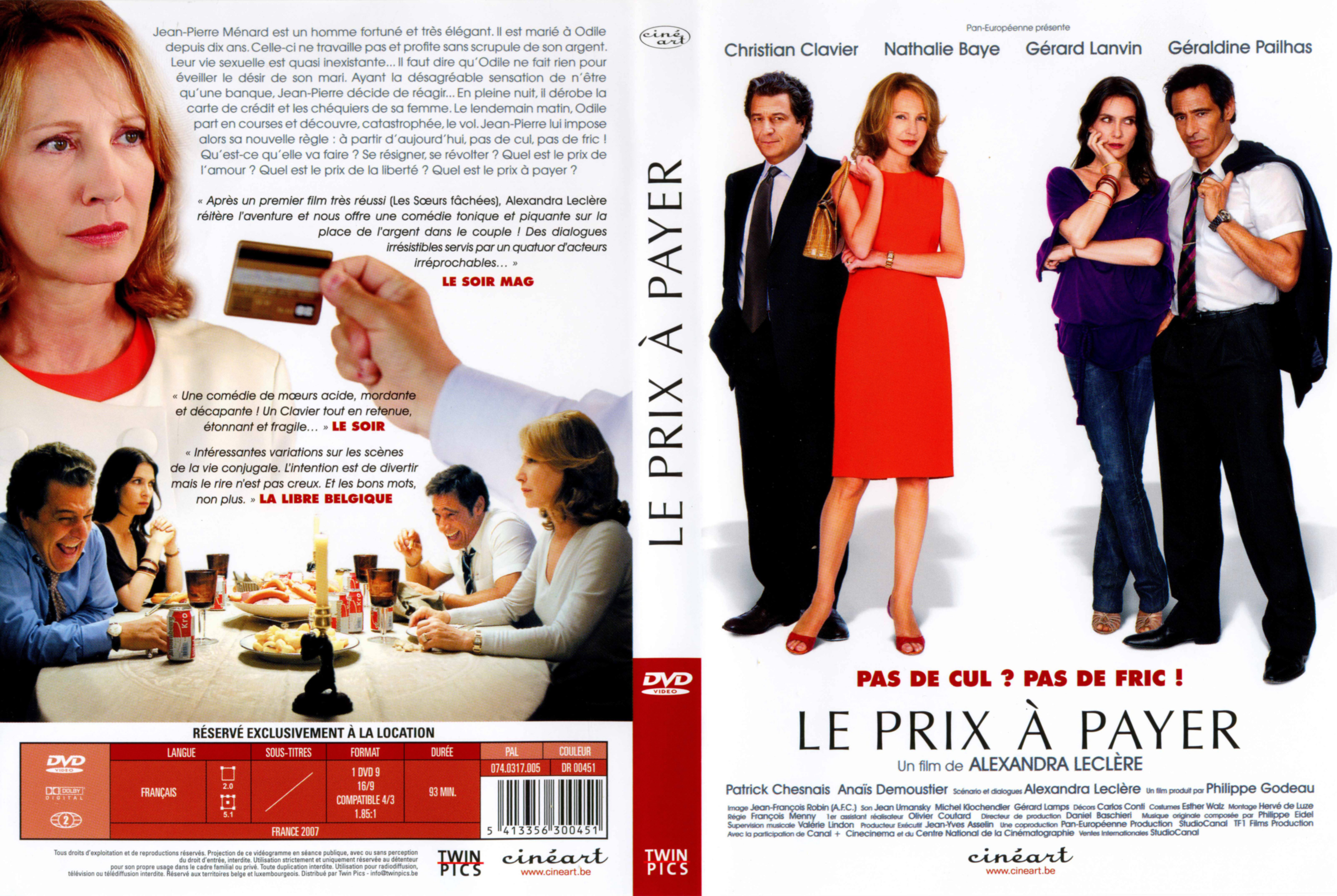 Jaquette DVD Le prix  payer