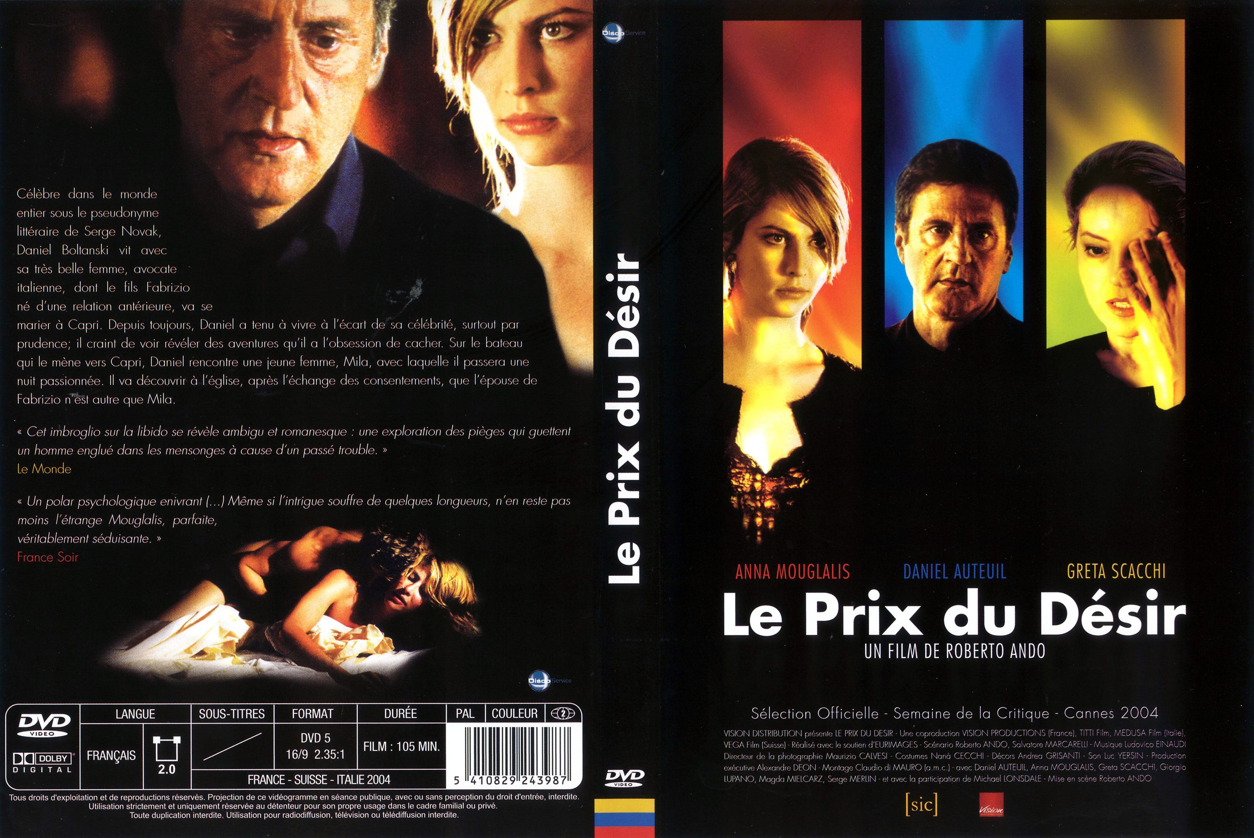 Jaquette DVD Le prix du dsir v2