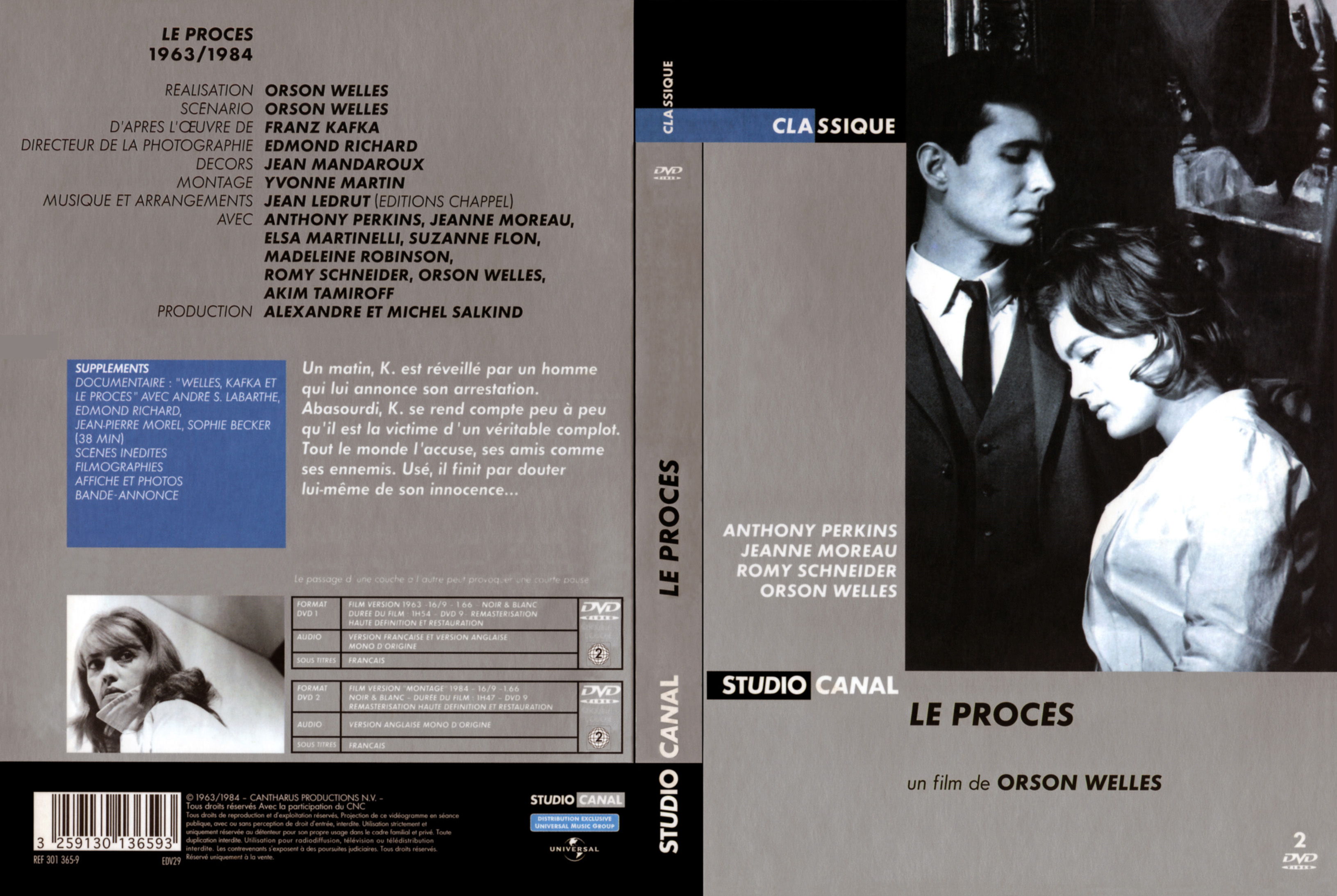 Jaquette DVD Le proces (1963)