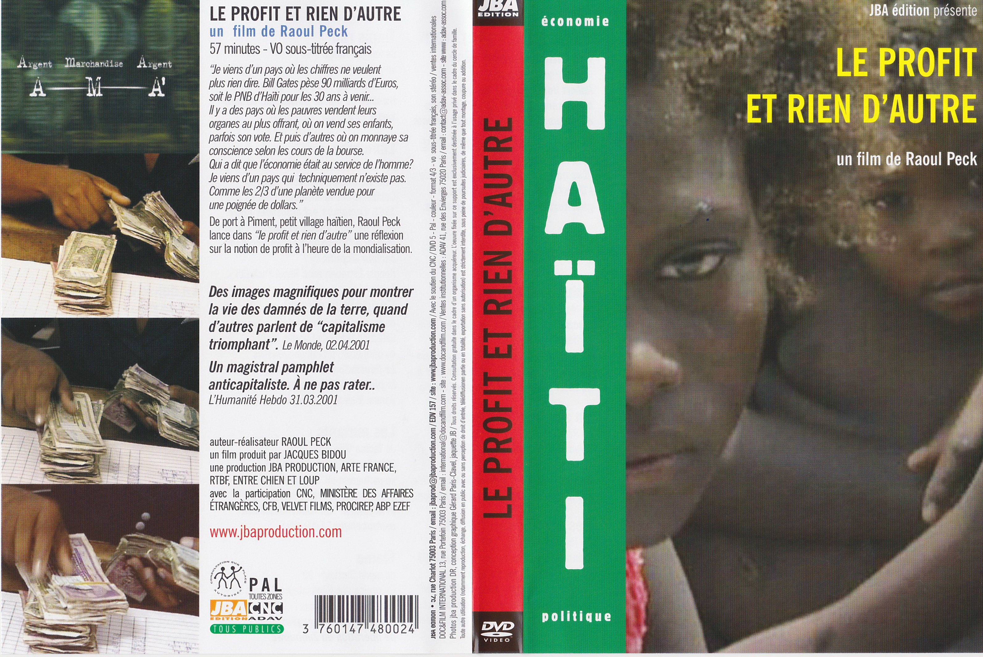 Jaquette DVD Le profit et rien d