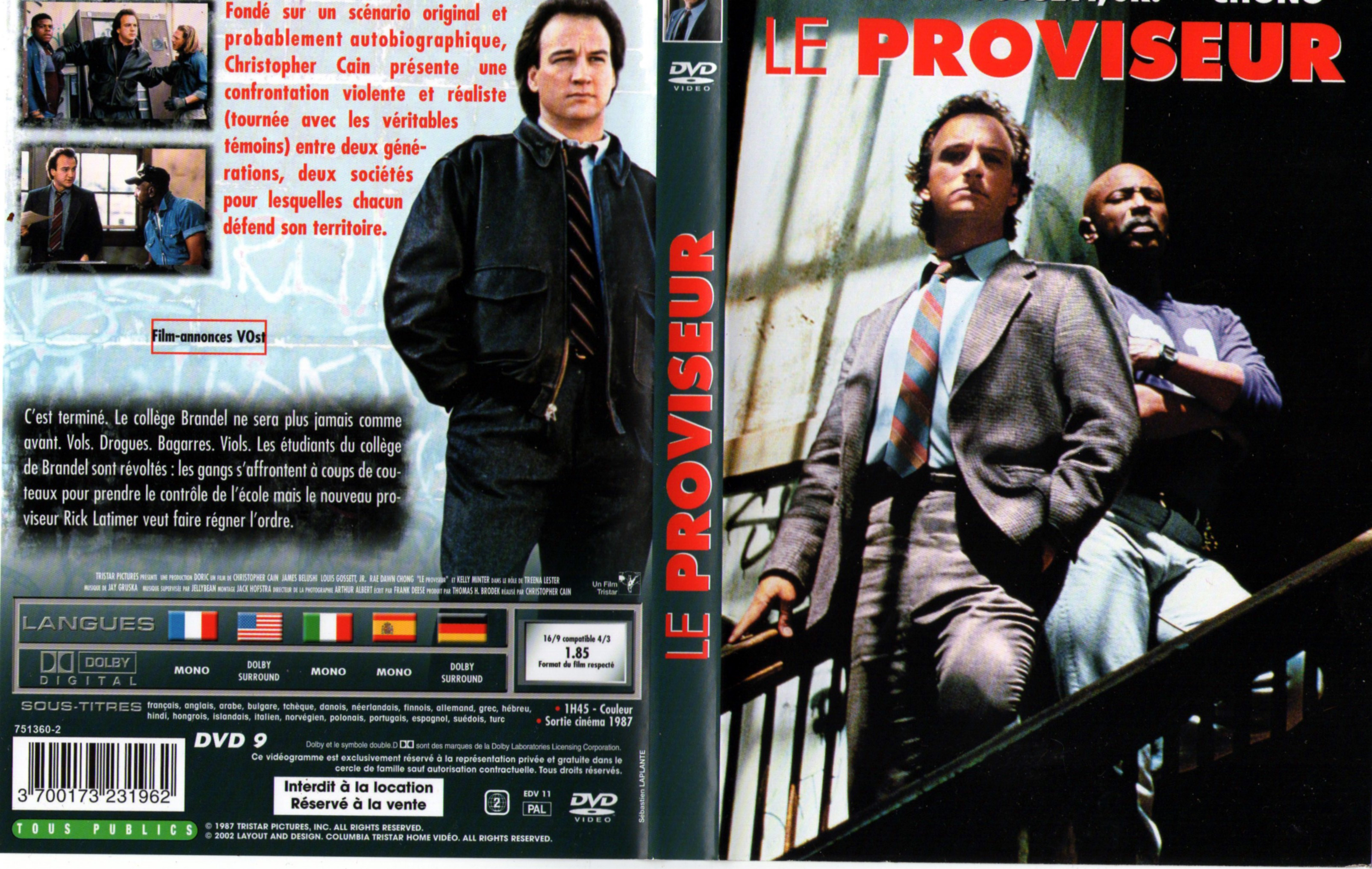 Jaquette DVD Le proviseur