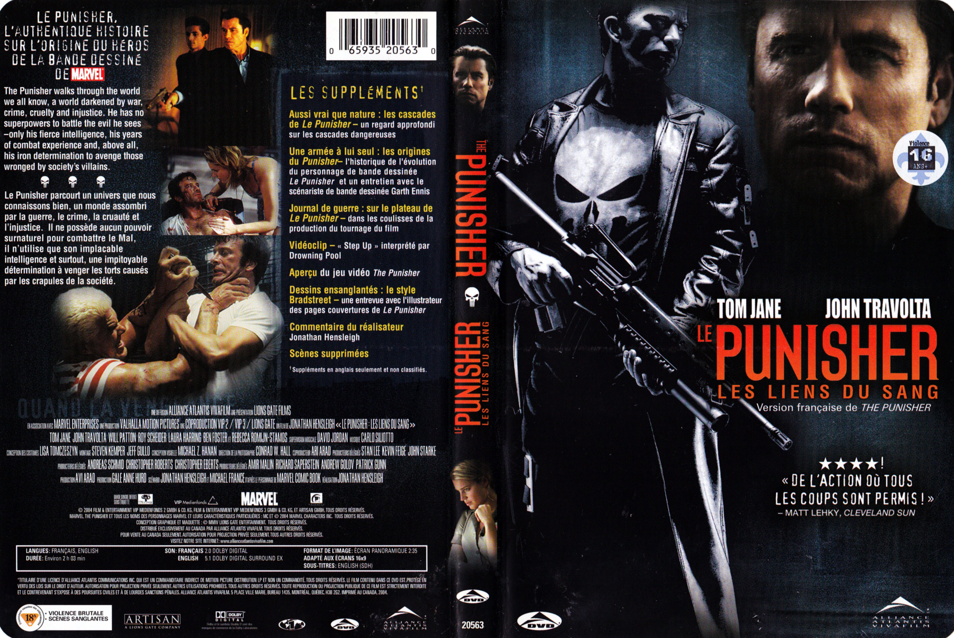 Jaquette DVD Le punisher - The punisher (Canadienne)
