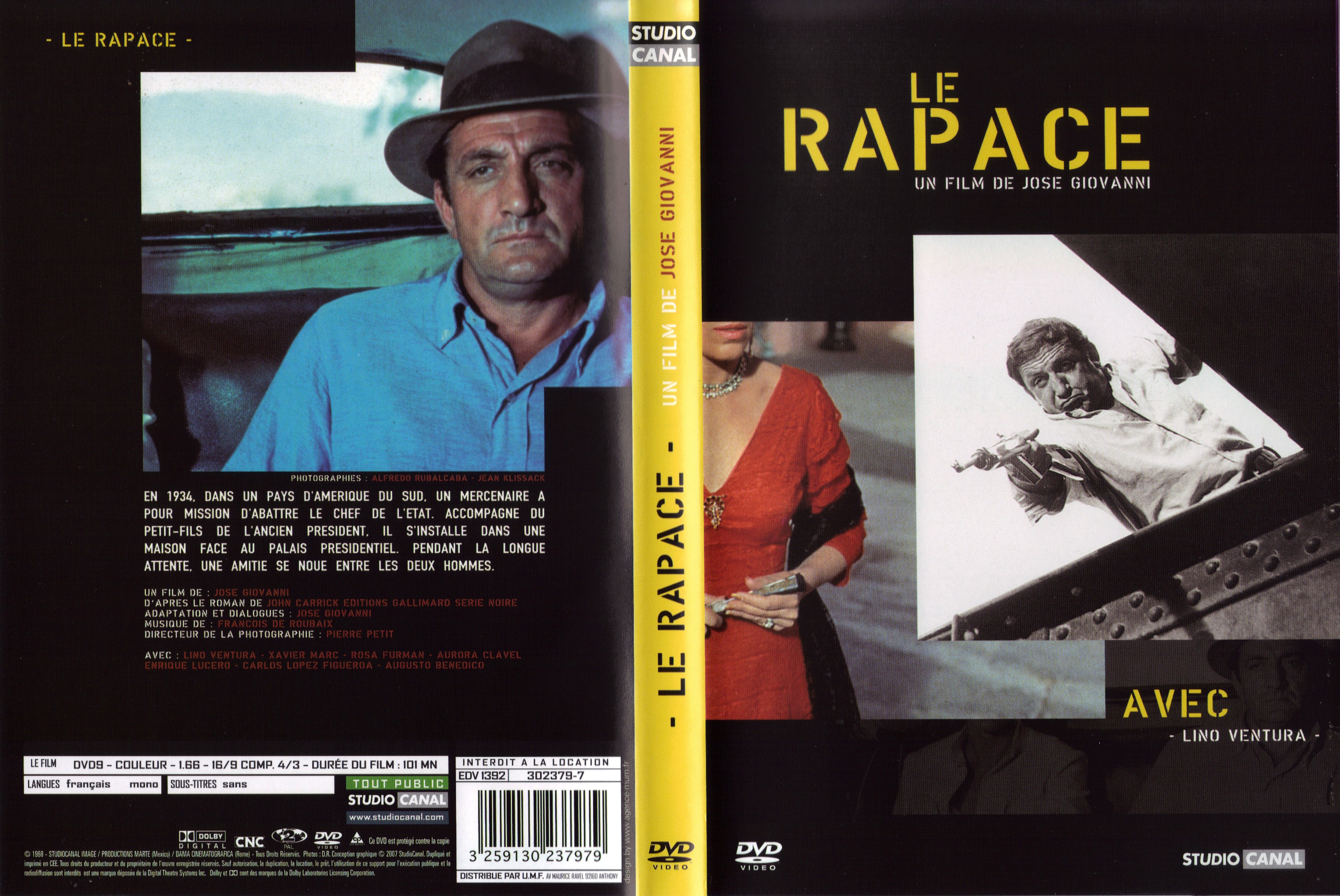 Jaquette DVD Le rapace