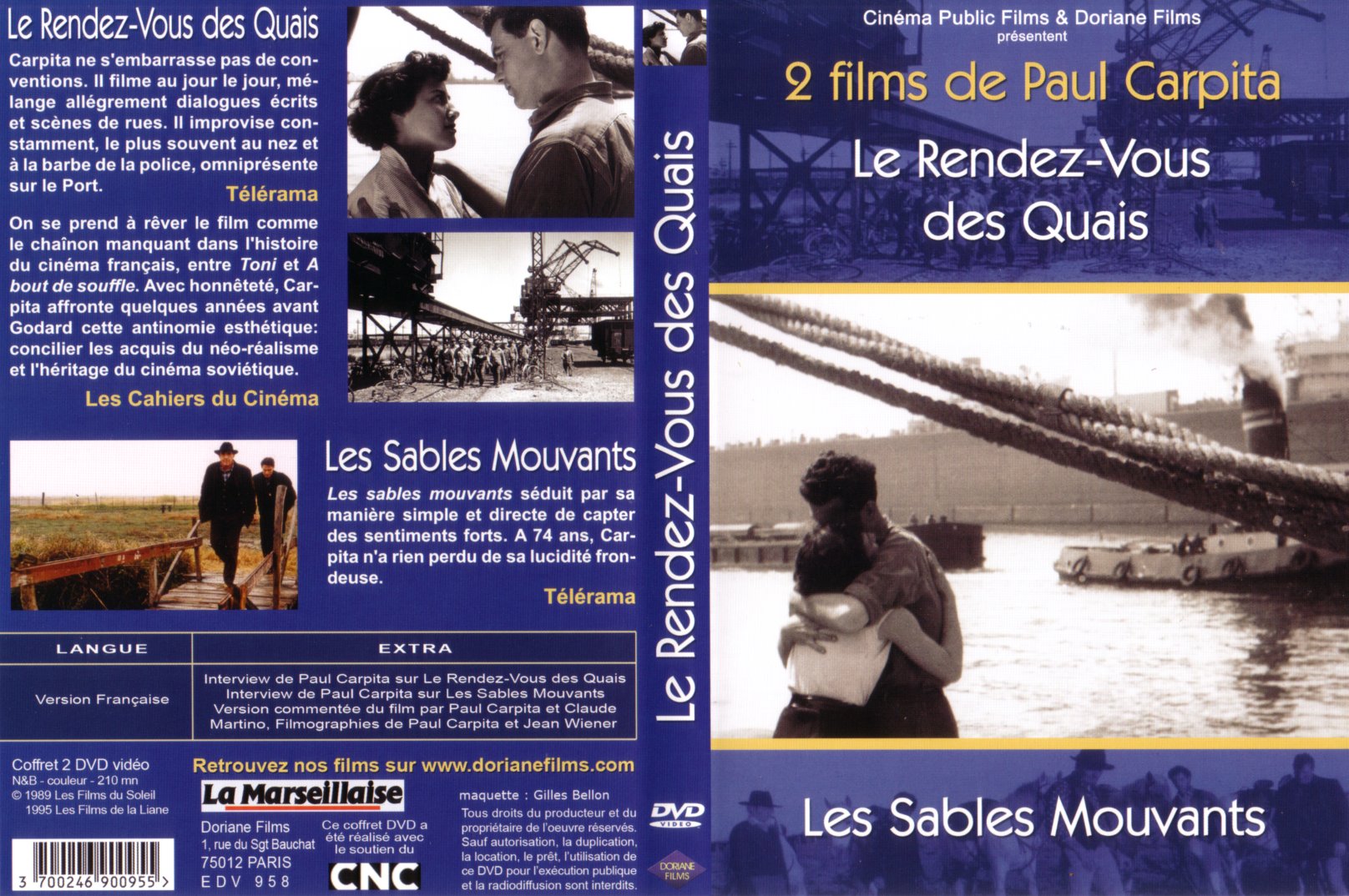 Jaquette DVD Le rendez-vous des quais + Les sables mouvants