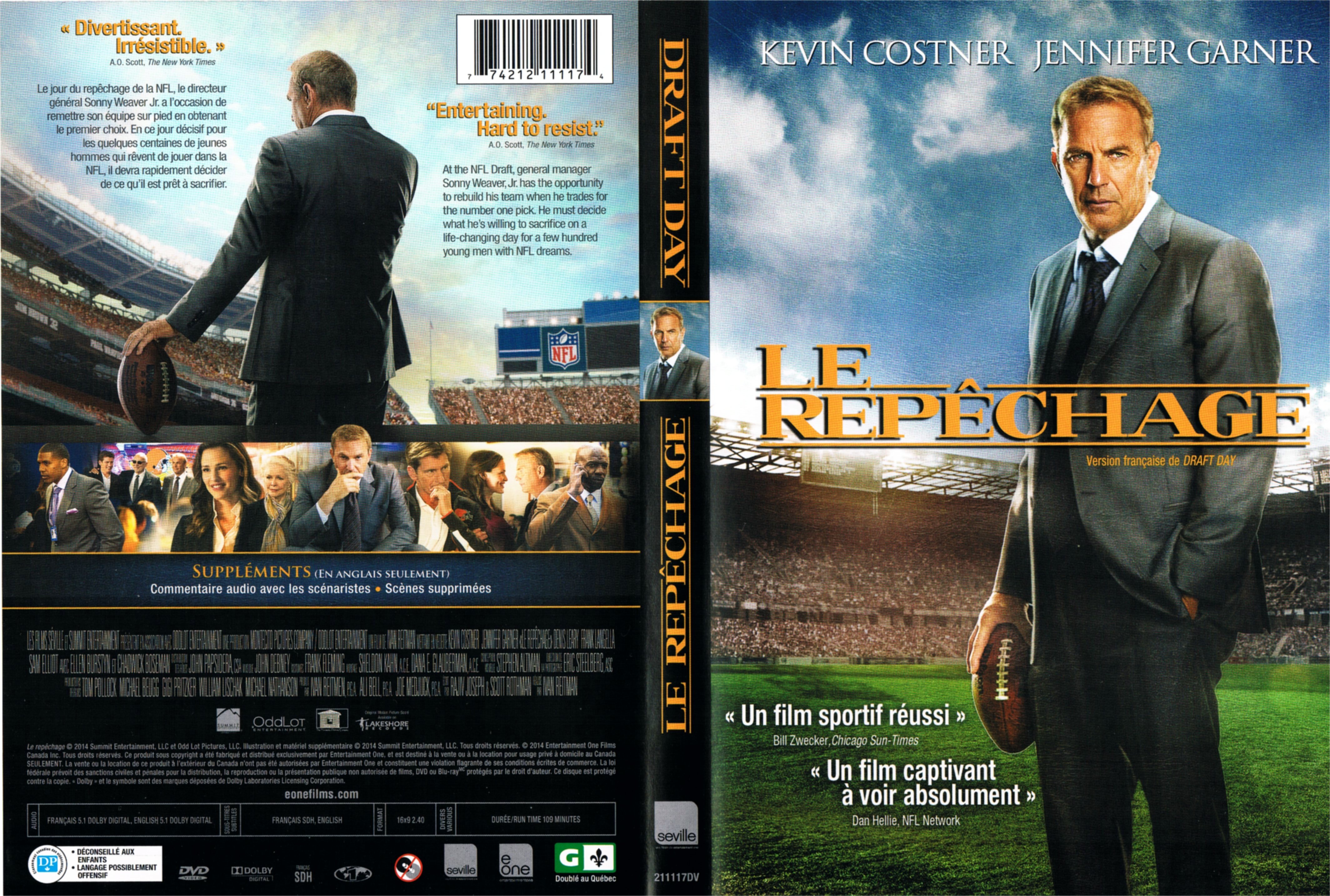 Jaquette DVD Le repechage - Draft Day (Canadienne)