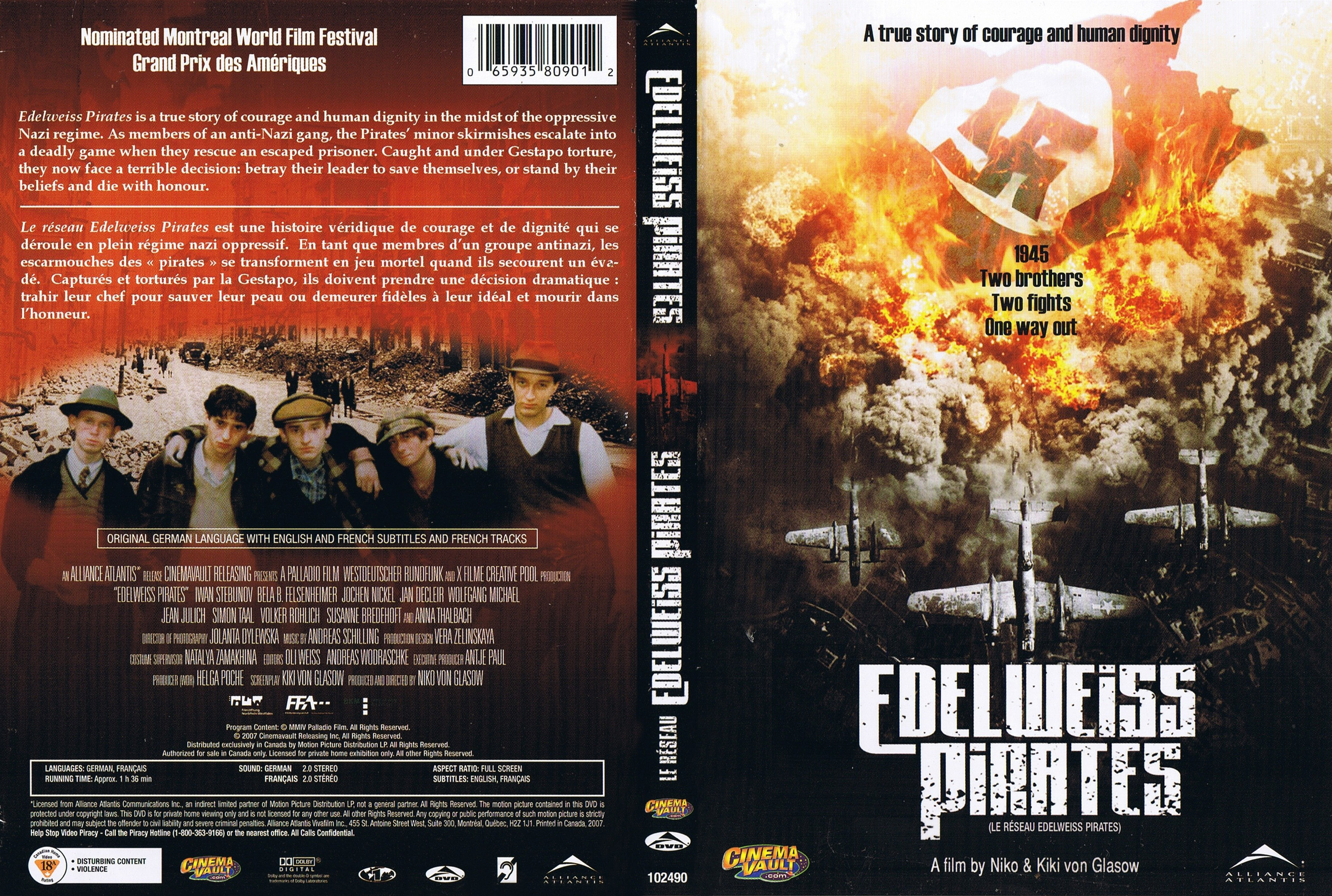 Jaquette DVD Le reseau Edelweiss Pirates (Canadienne)
